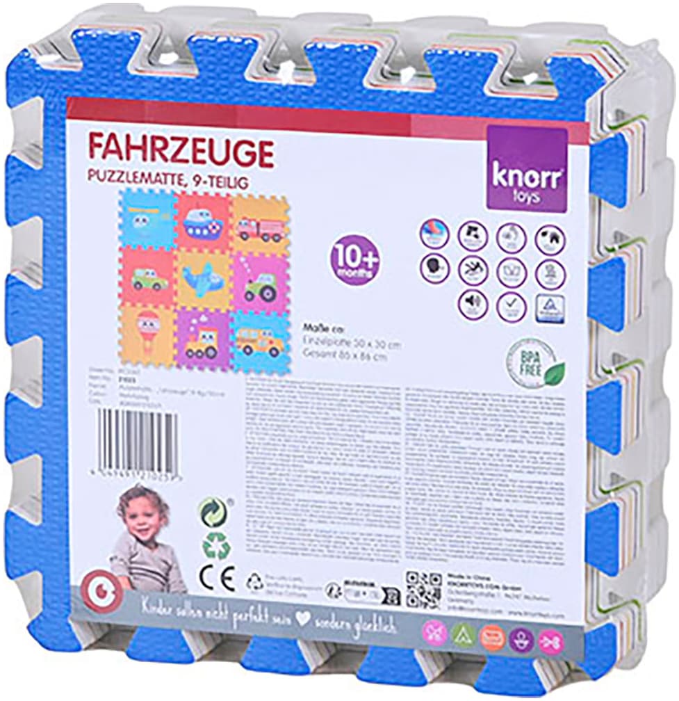 Knorrtoys® Puzzle »Fahrzeuge«, Puzzlematte, Bodenpuzzle