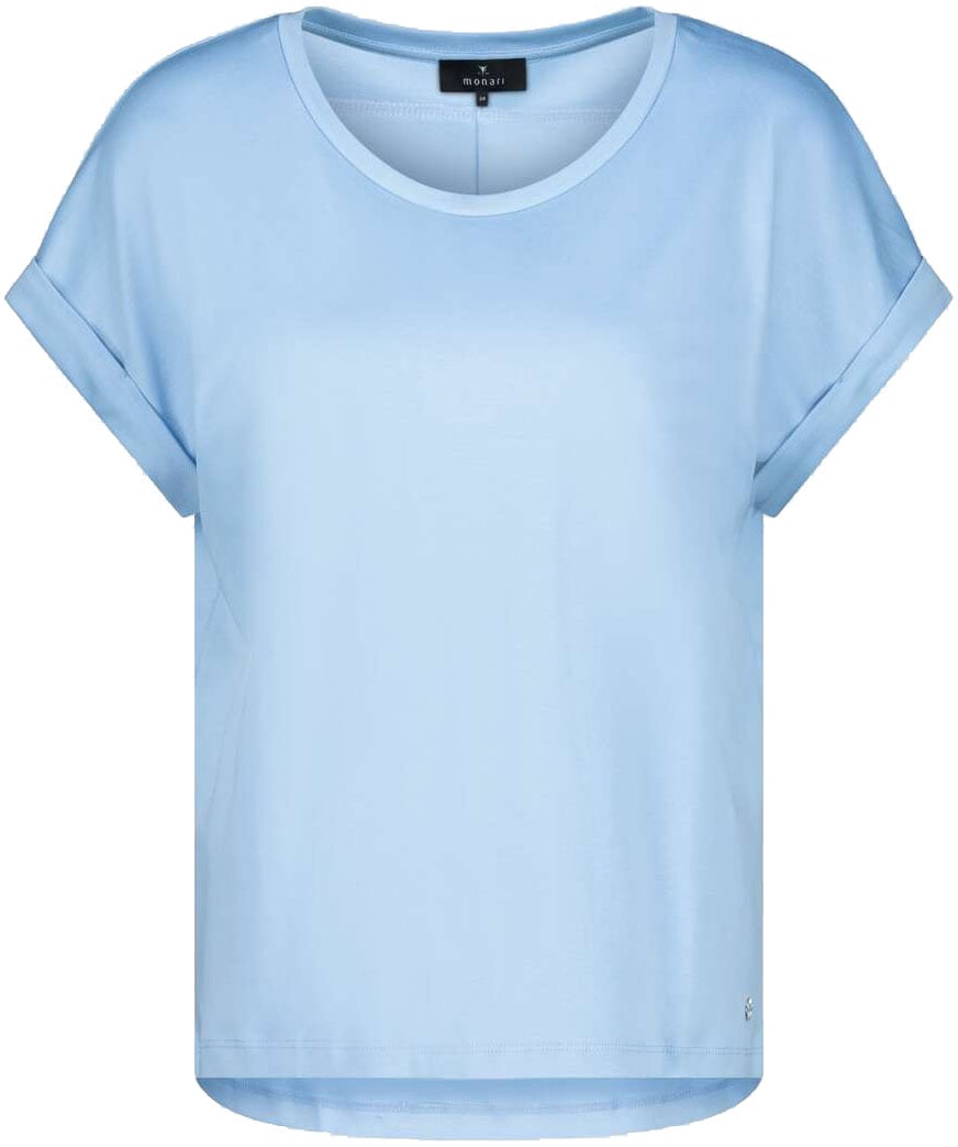 Monari Rundhalsshirt, mit Glitzersteinchen auf der Schulter