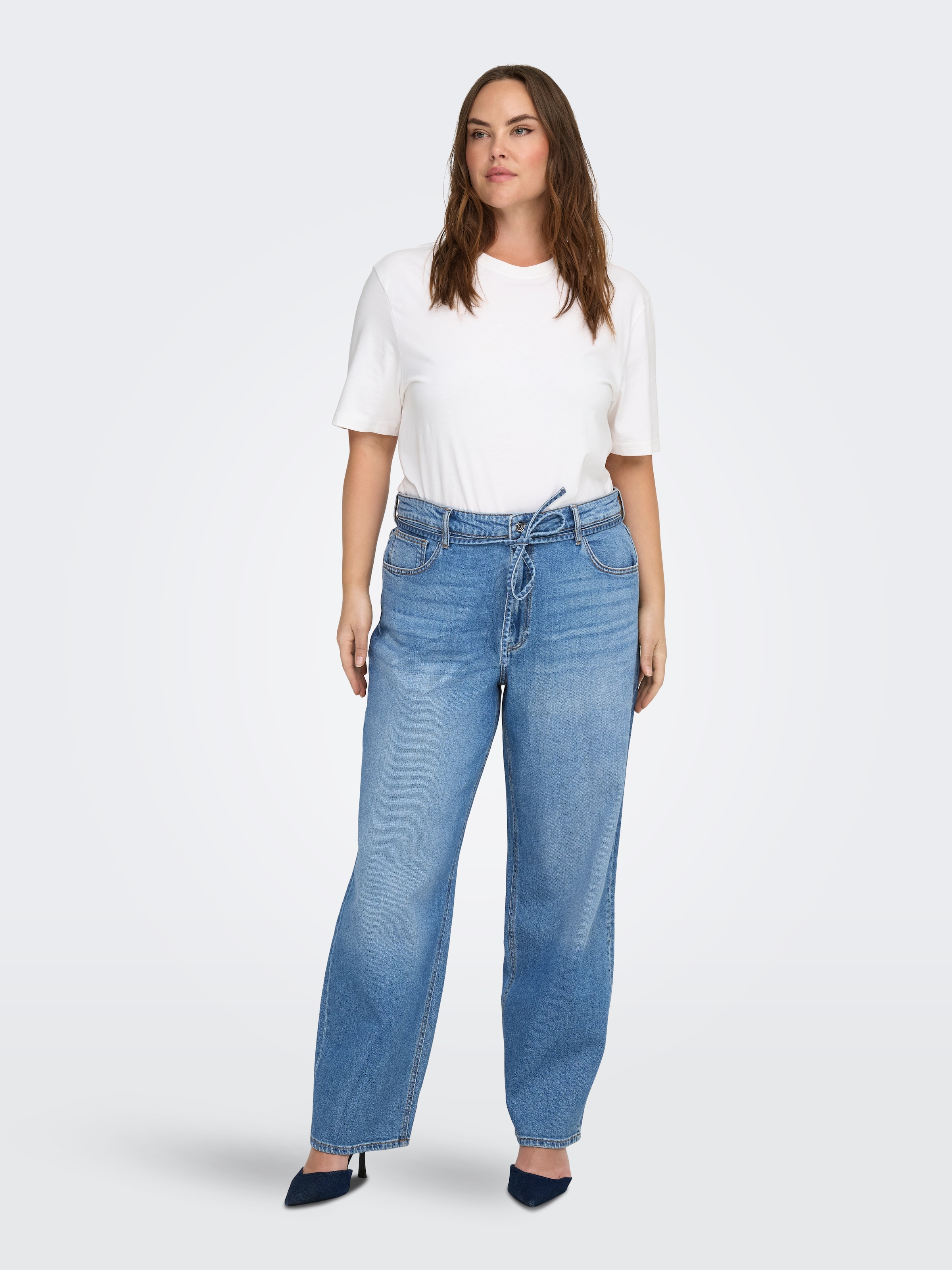 ONLY CARMAKOMA Relax-fit-Jeans »CARGIANNA MW STRAIGHT AZ751 DNM NOOS«