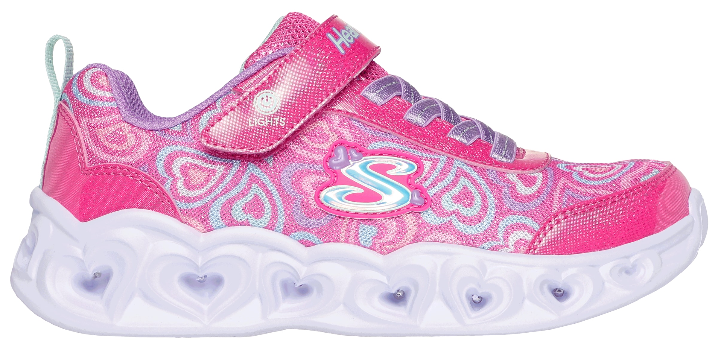 Skechers Sneaker »HEART LIGHTS«, Blinkschuh mit Herz-Laufsohle, Größenschablone zum Download