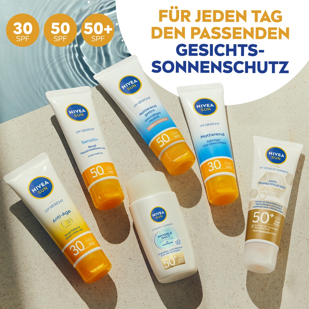 Nivea Sun Sonnenschutzfluid »Invisible Daily UV-Fluid LSF 50+«, mit Antioxidantien