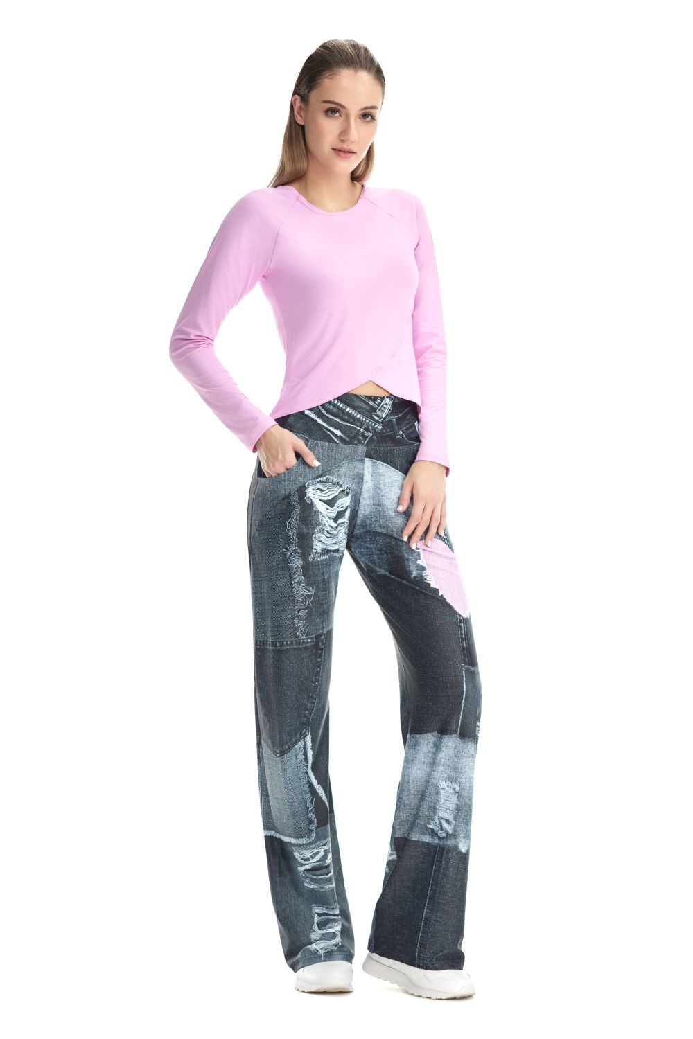 Winshape Langarmshirt »Cropped Functional Light and Soft«, Overlap-Applikation
