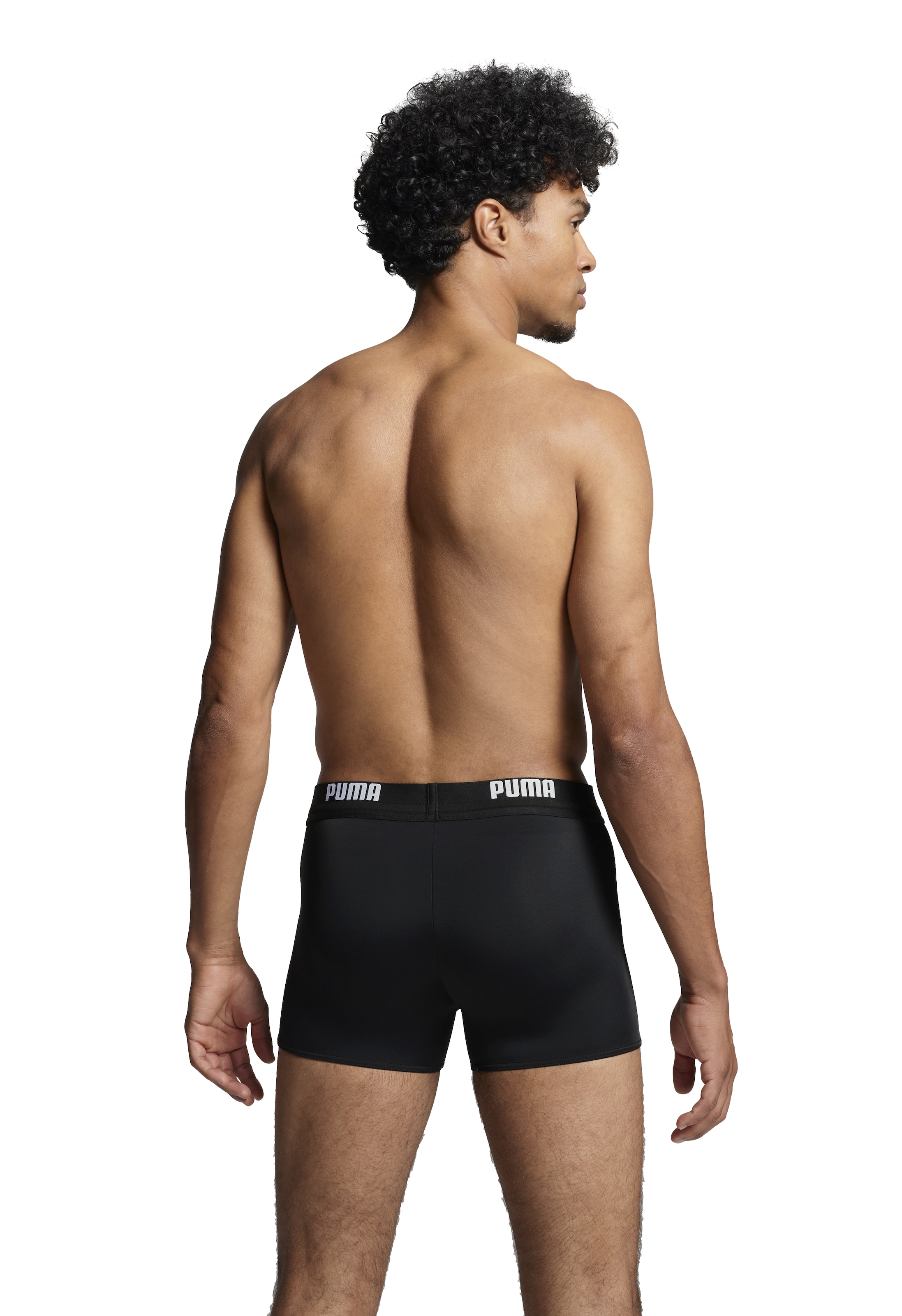 PUMA Badehose »PUMA SWIM MEN LOGO TRUNKS« elastischer Logobund mit integriertem Kordelzug