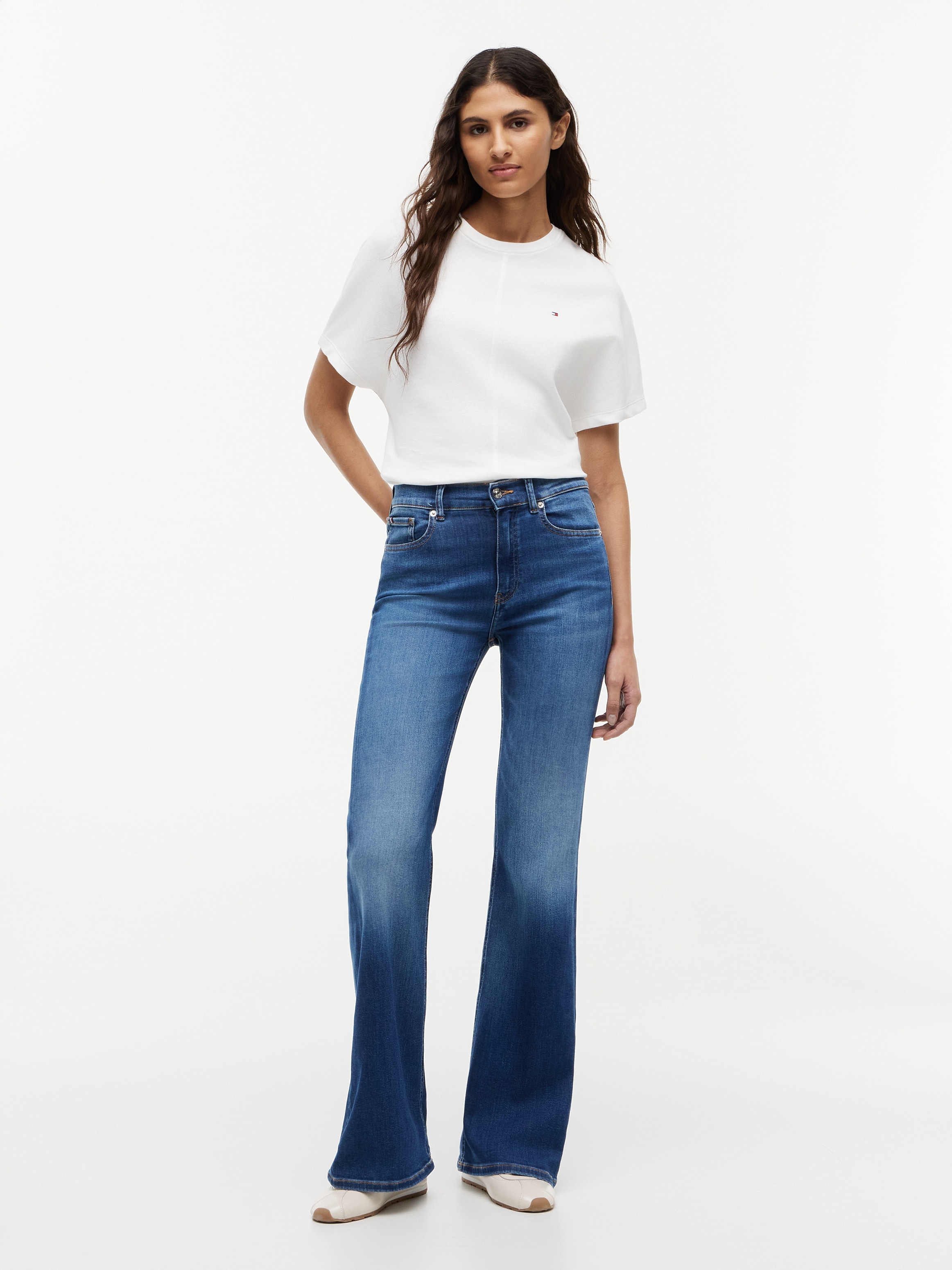 Tommy Hilfiger »FLARE KATY RW« Baumwollmischung, Stretch, in ausgestellter Form