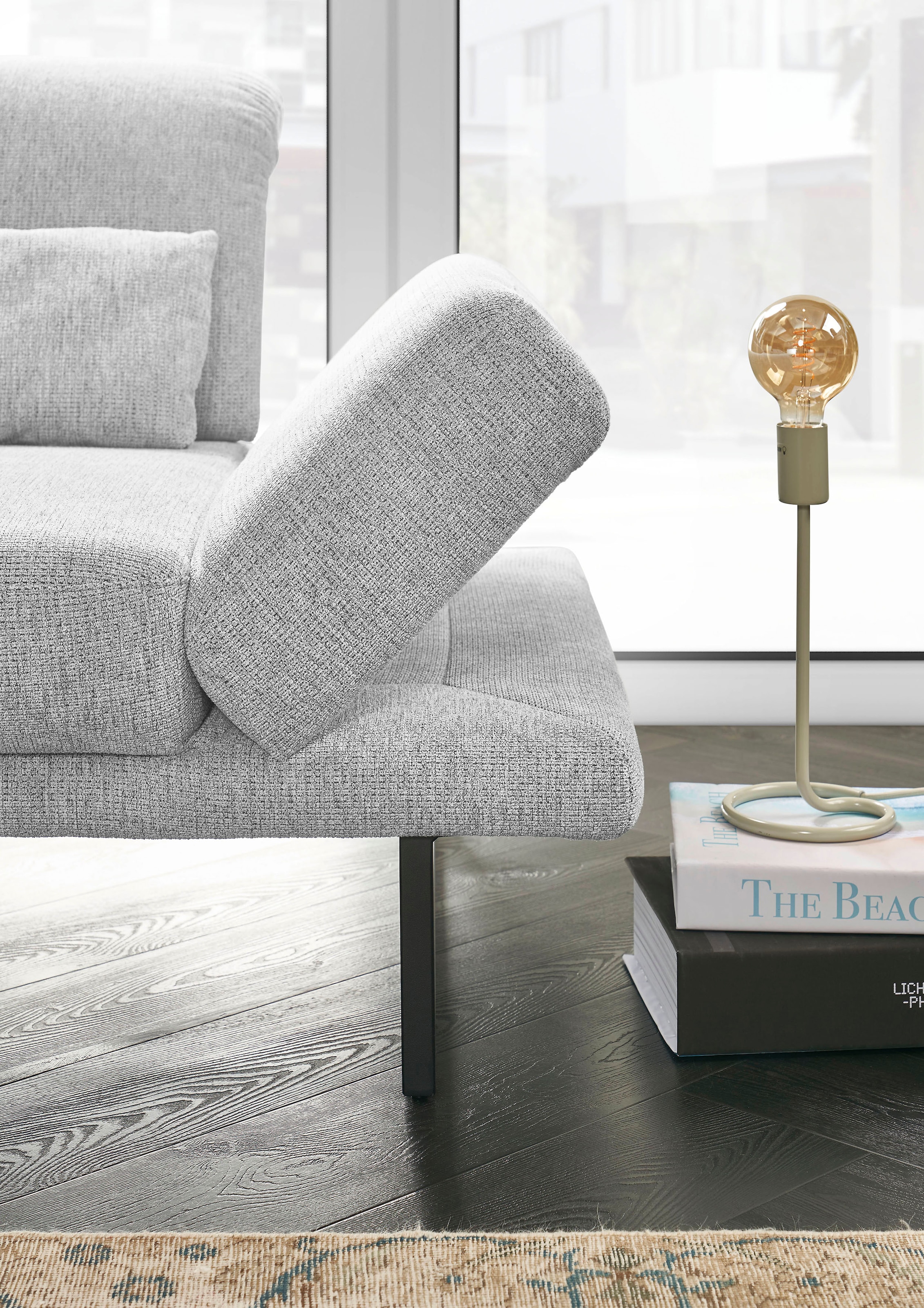 3C Candy 3-Sitzer »Mallow Designsofa mit Komfortfunktionen, modern und bequem,« Verstellbare Armlehne und Kopfteil, manuelle Sitztiefenverstellung