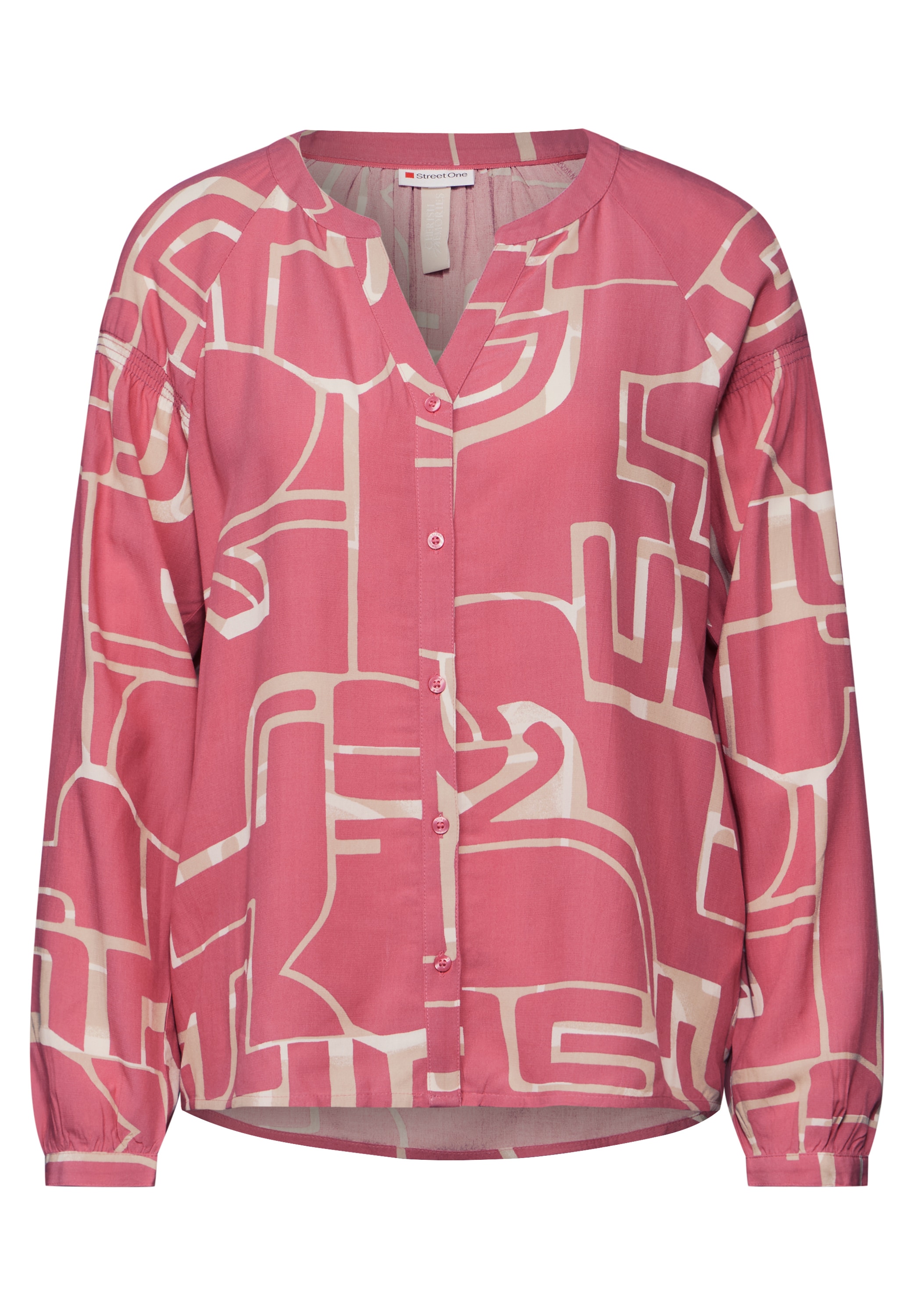 STREET ONE Langarmbluse, mit All-Over Print