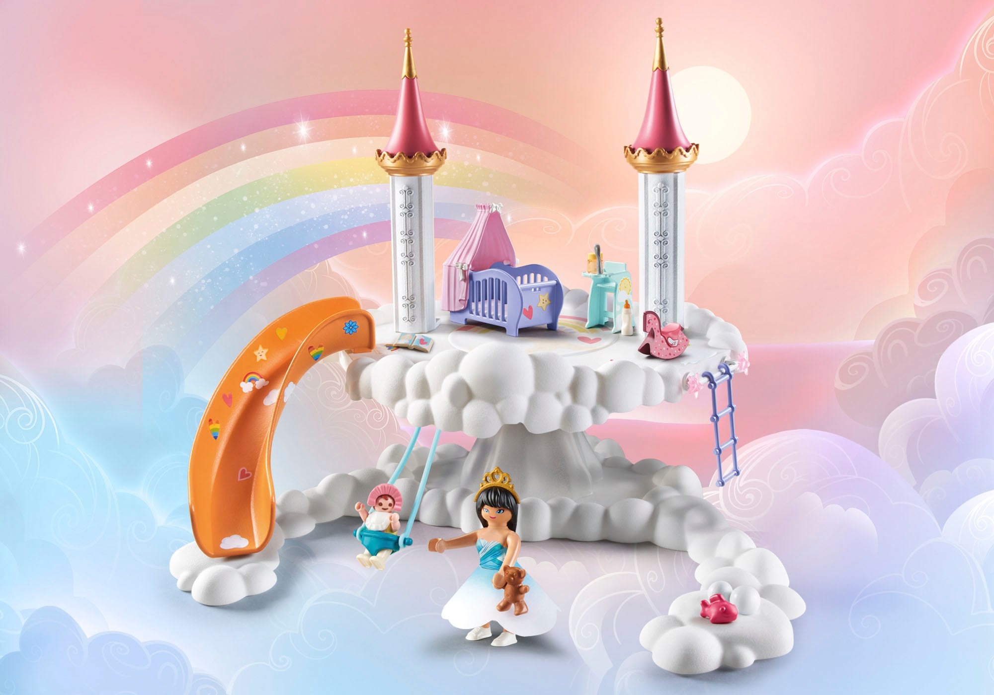 Playmobil® Konstruktions-Spielset »Himmlische Babywolke (71360), Princess Magic«, (63 St.), Made in Germany