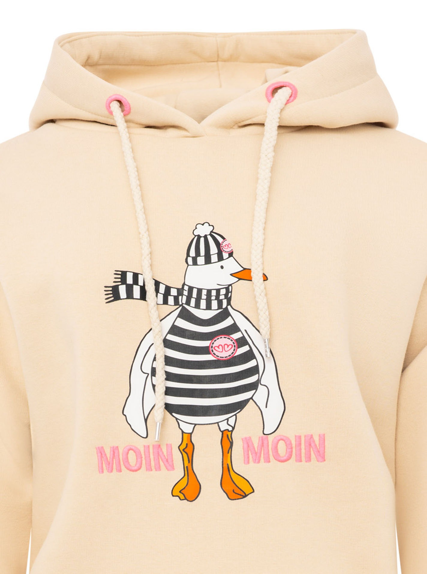 Zwillingsherz Hoodie »"Moin Moin Möwe"«, mit nordischem Gruß, lustiger Möwe, Fronttasche
