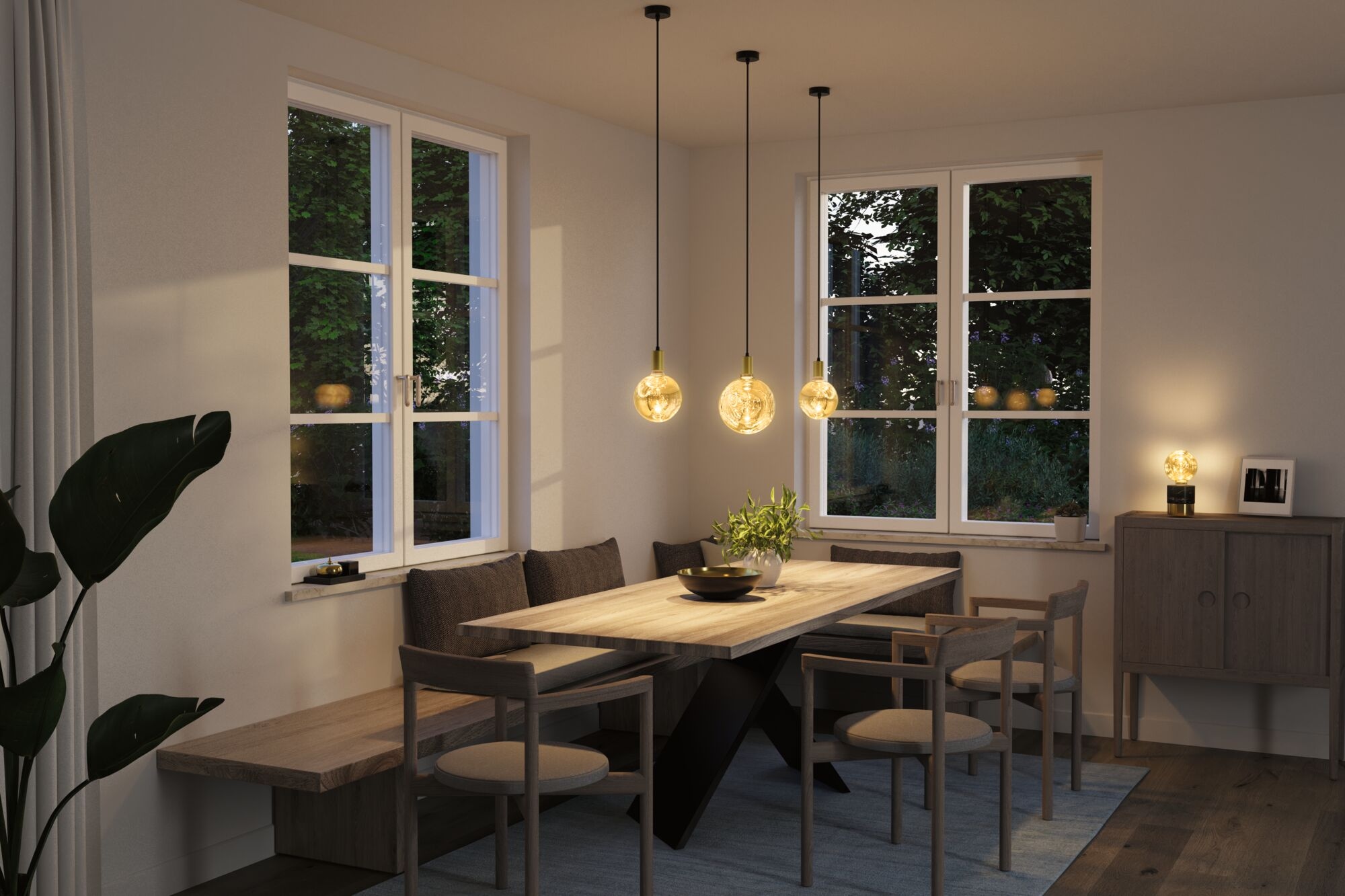 Paulmann LED-Filament »Vint G150 400lm 2700K gold 3step dim 4,7W 230V 3Dellen« E27 1 Stk. Warmweiß Dimmbar