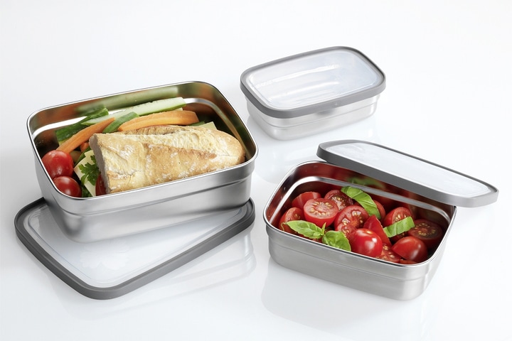 Maximex Lunchbox, (Set, 3 tlg.), Edelstahl