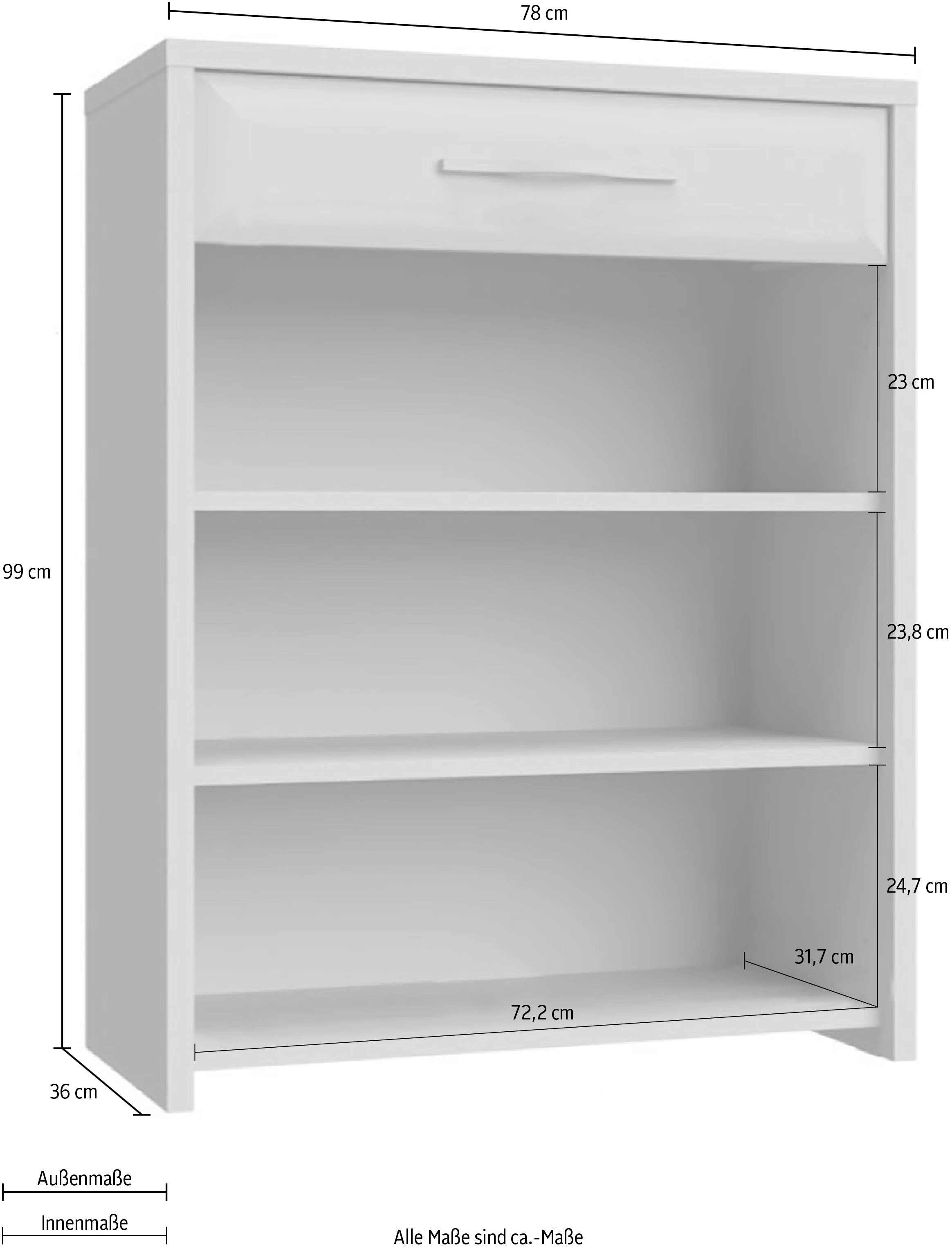 Home affaire Schuhschrank »Gala«, hochwertig UV lackiert, Soft-Close-Funktion, Breite 78cm, Höhe 99cm
