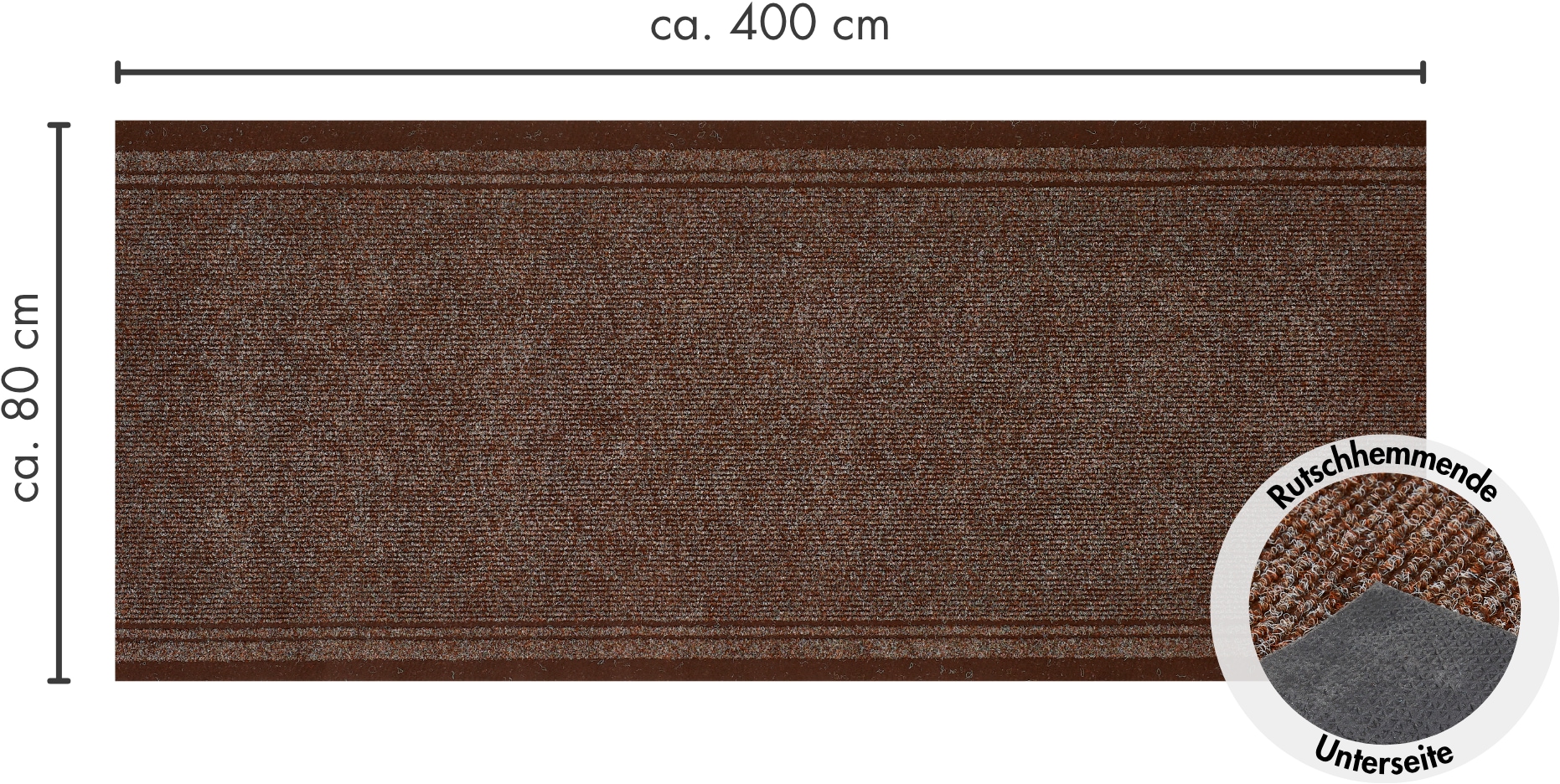 Andiamo Läufer »Mitch, Made in Belgium«, rechteckig, 6 mm Höhe, Schmutzfangläufer, meliert, mit Bordüre, In- und Outdoor geeignet