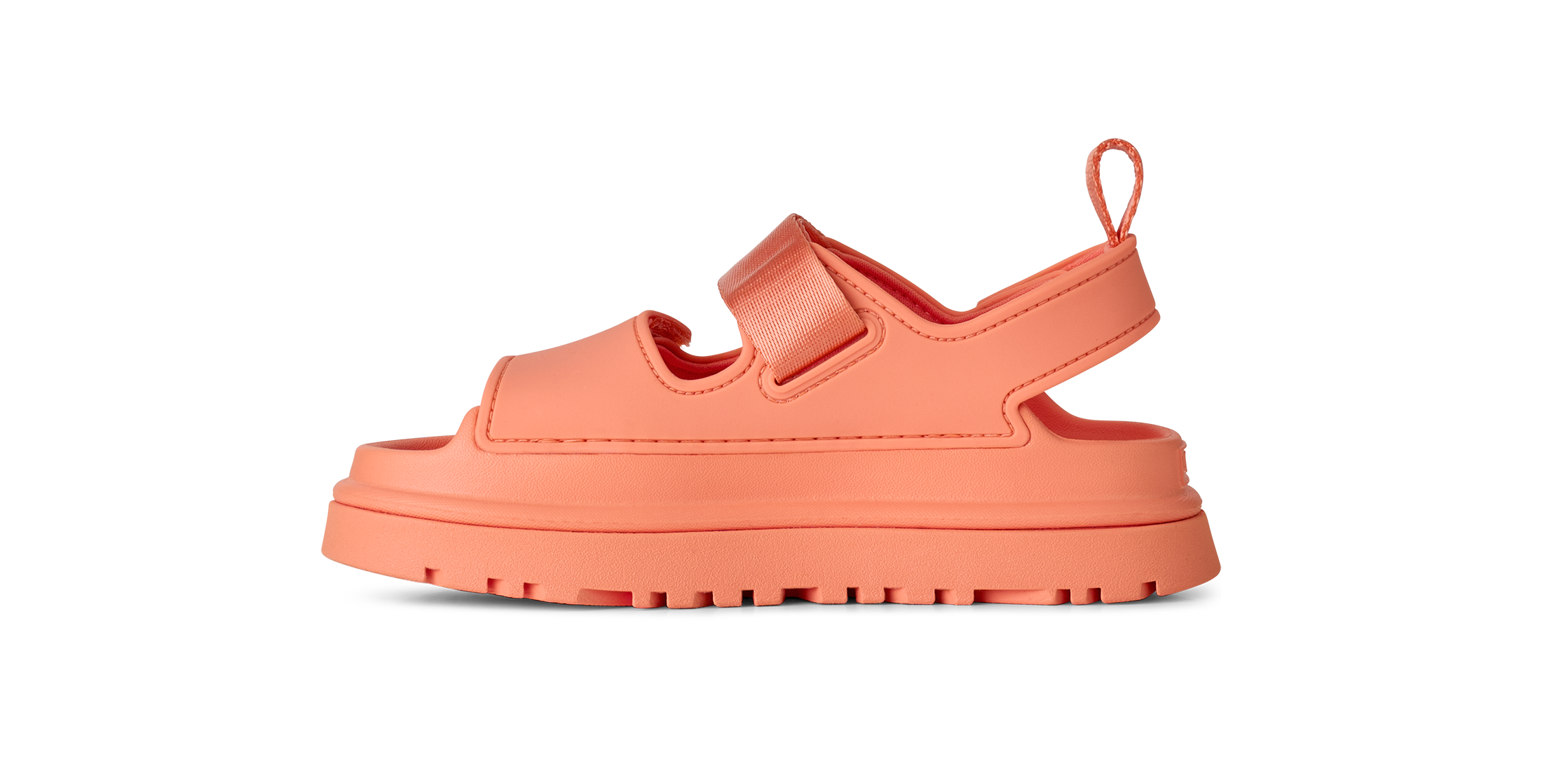 UGG Sandale »K GOLDENGLOW«  , Sommerschuh, Poolslides, Plateauabsatz, mit Klettverschluss