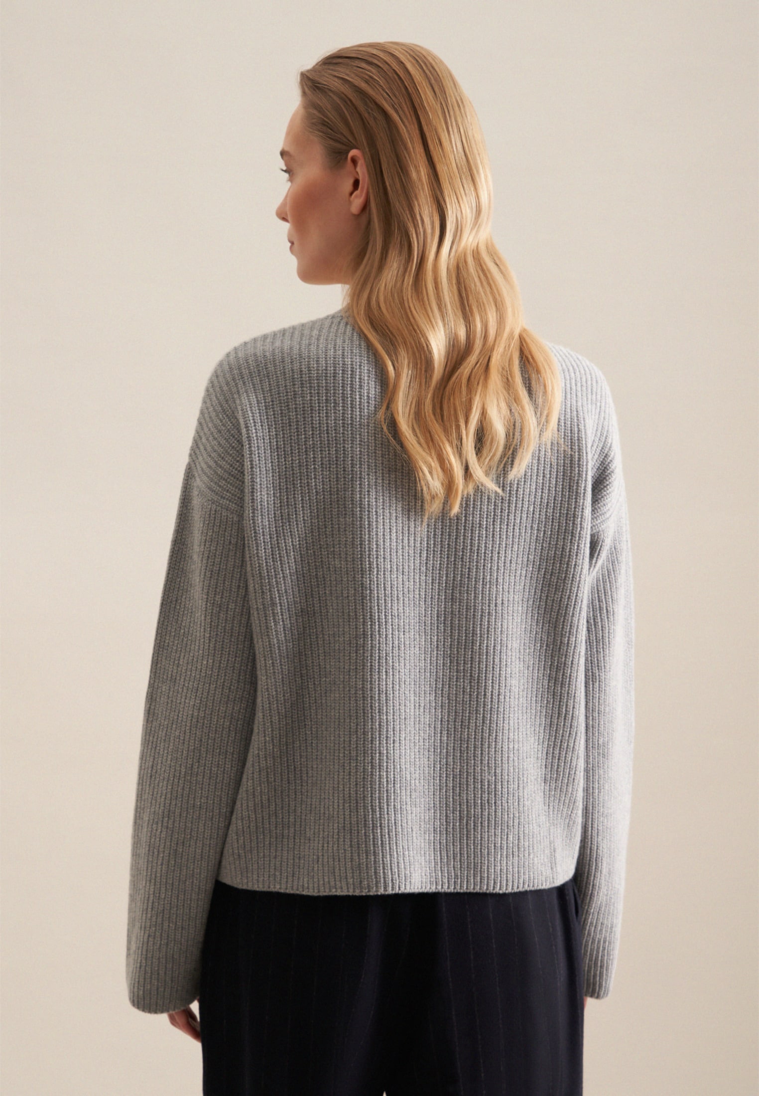 seidensticker Strickpullover »Schwarze Rose«, Langarm Rundhals Uni