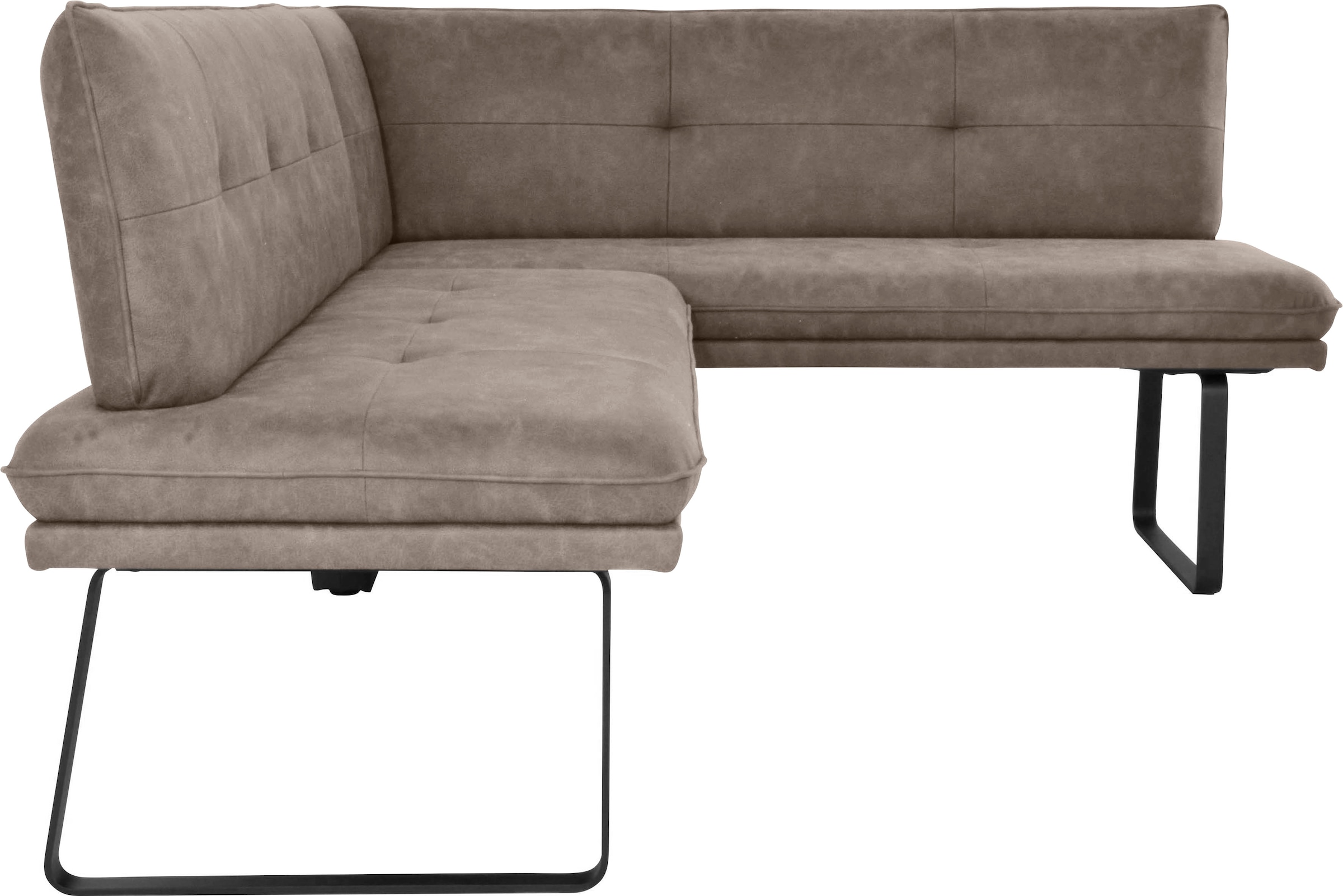 K+W Komfort & Wohnen Eckbank 1 Stk. tlg. Polstereckbank in Spitzkissenoptik, Sitz und Rücken gesteppt