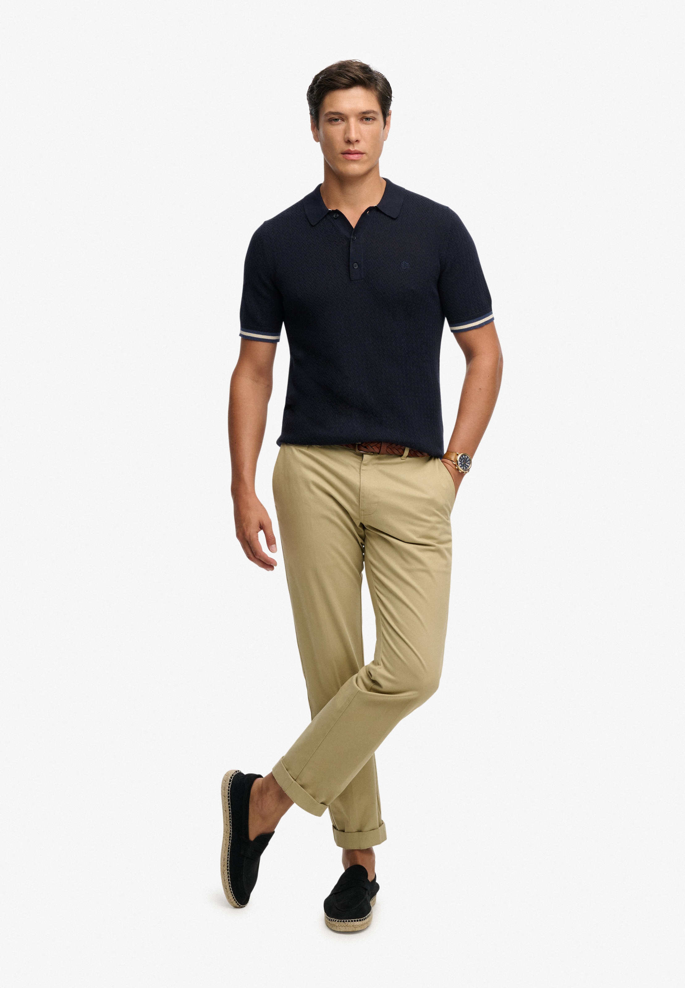 Superdry Poloshirt »KNITTED TEXTURE S/S POLO« Baumwolle, relaxed fit