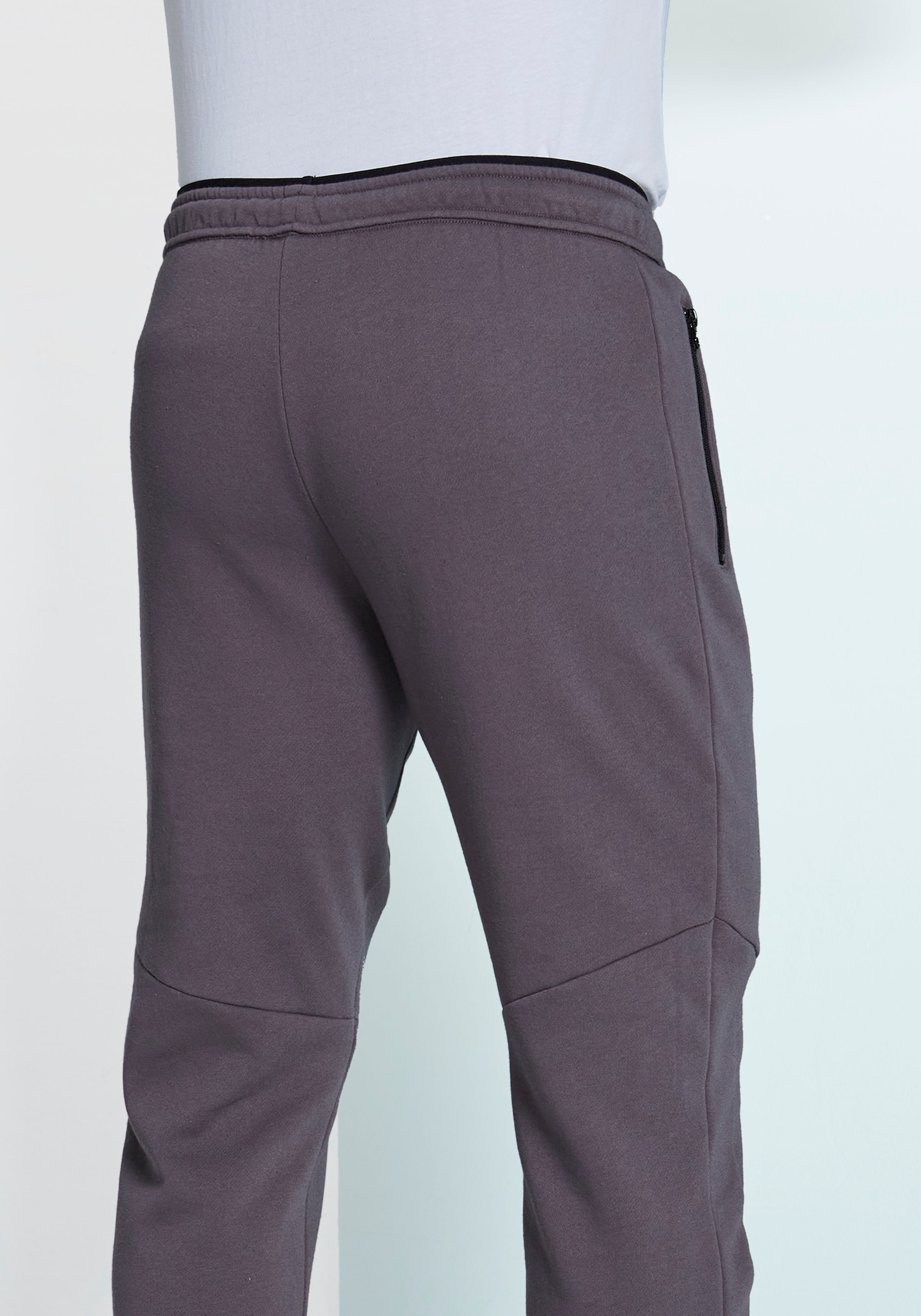 John Devin Sweathose  Jogginghose mit seitlichen Taschen und Bindeband aus Baumwoll-Mix