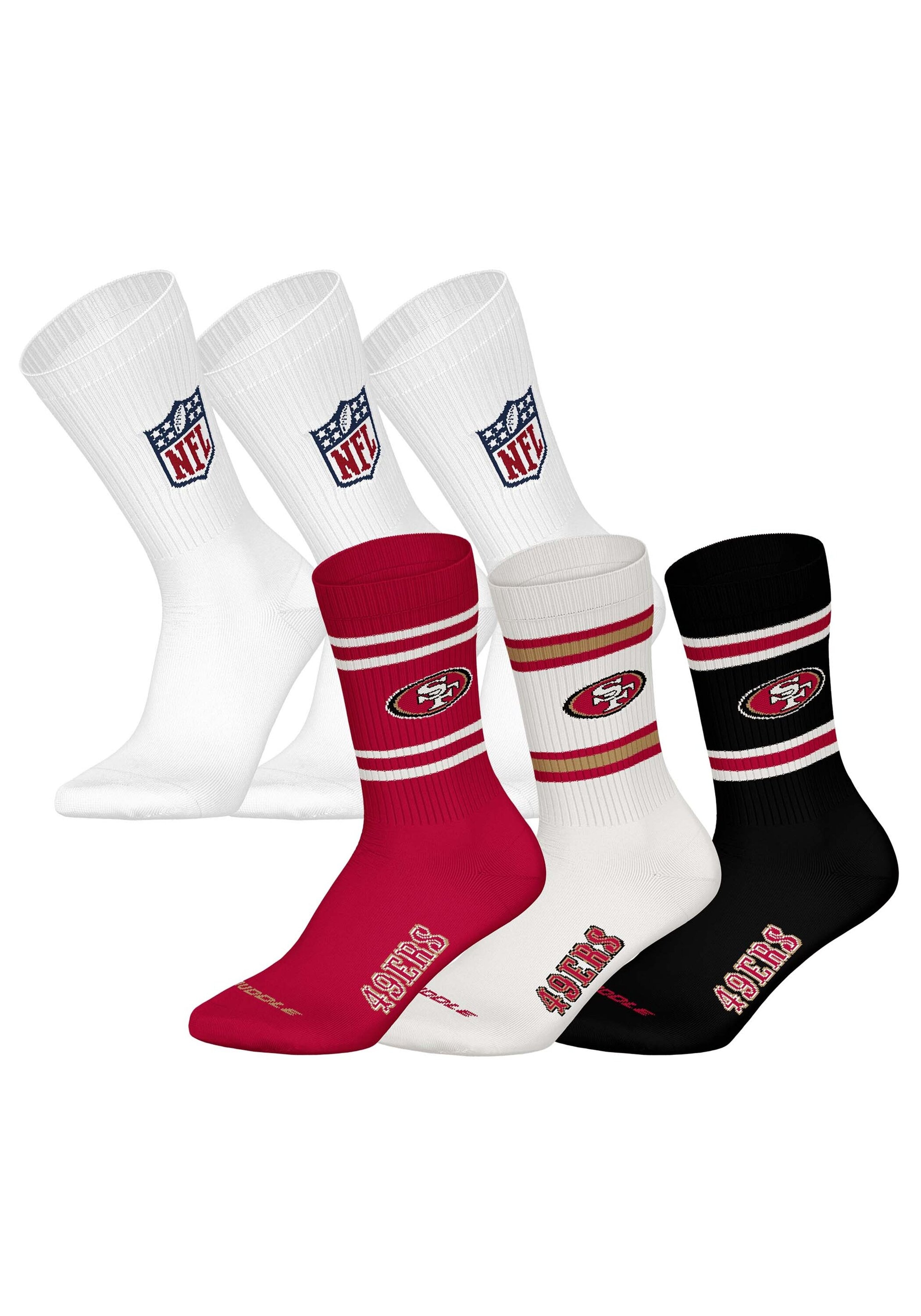 NFL Kurzsocken »Socken NFL 6Pack Crew Socks 6er Pack«