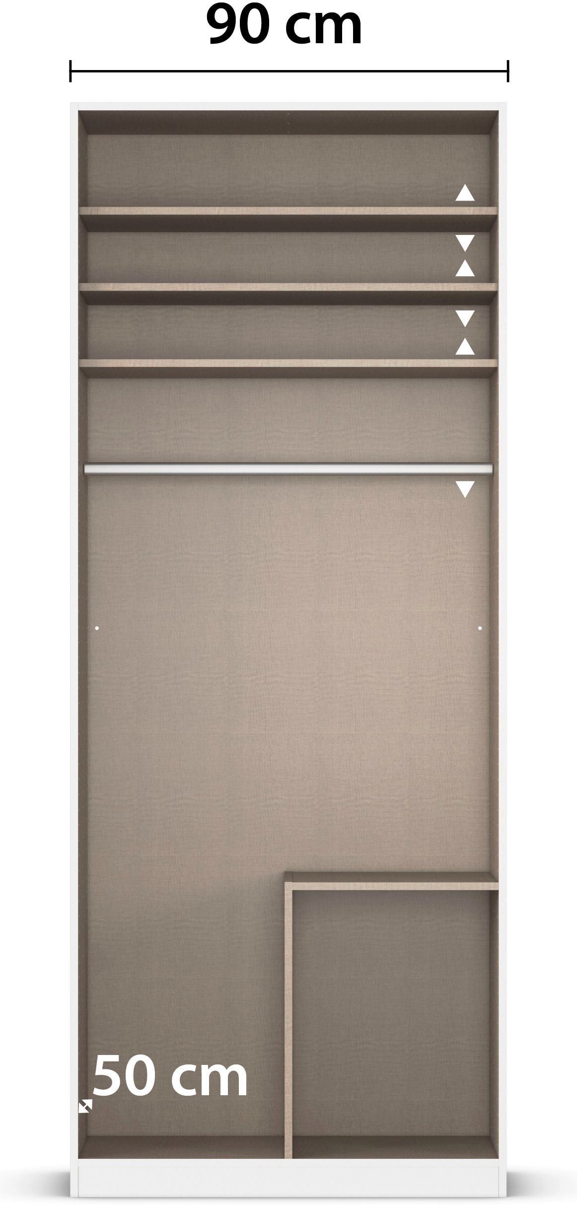 rauch Drehtürenschrank »Kleiderschrank Kleiderschränke Schrank Garderobe AGORDO mit Glasfront«, (in zwei Griff-Farben mit Glasfront), mit Außenschubkästen, in 6 Breiten und 2 Höhen MADE IN GERMANY