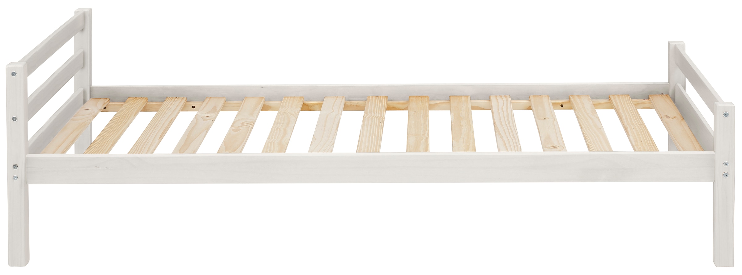 Lüttenhütt Kinderbett »Alpi«, Einzelbett aus schönem Kiefernholz, Lattenrost, Liegefläche 90x200 cm