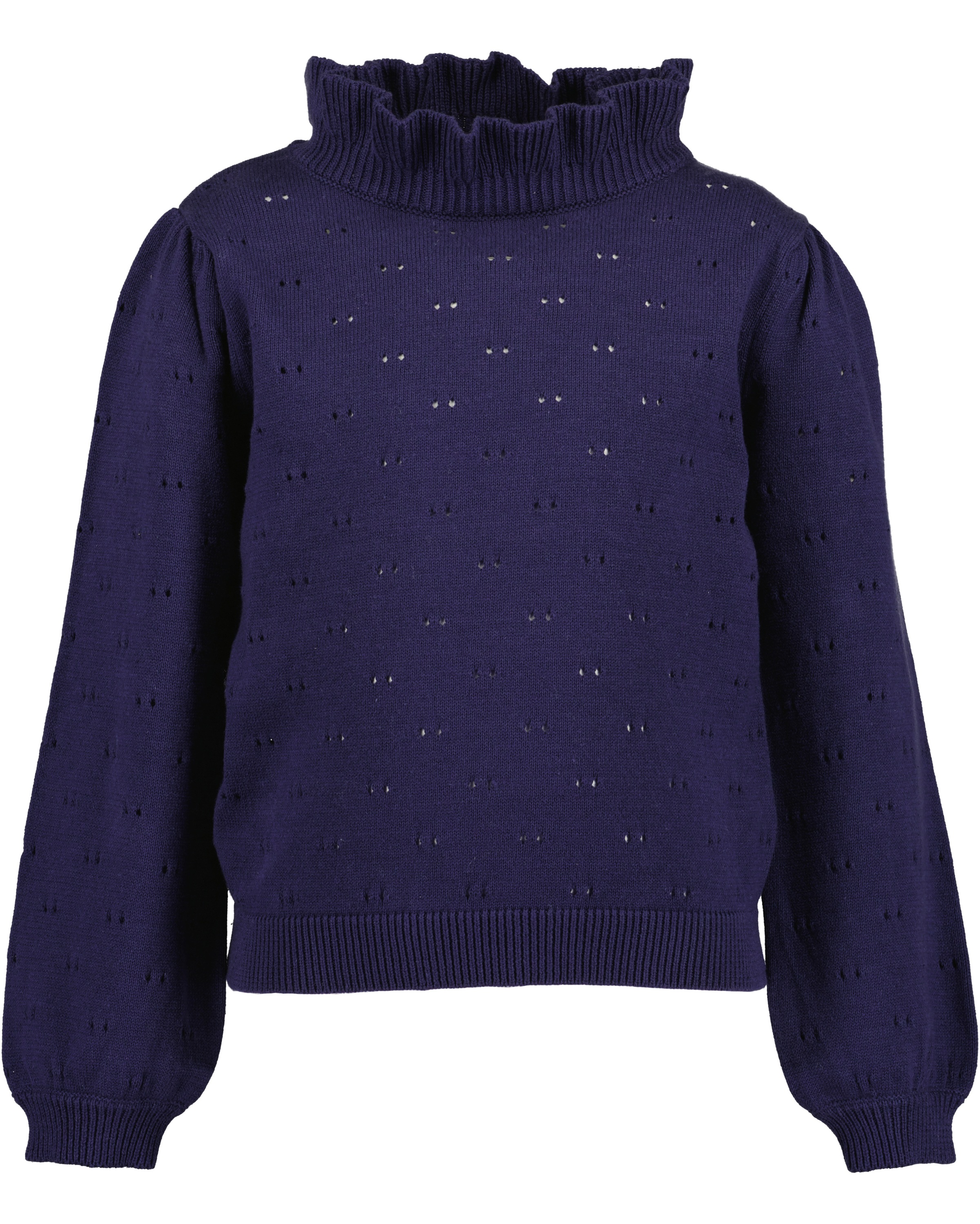 Blue Seven Mädchen Strickpullover »Pullover mit Rüschenkragen« 1 Stk. tlg. in blau, Größe 116