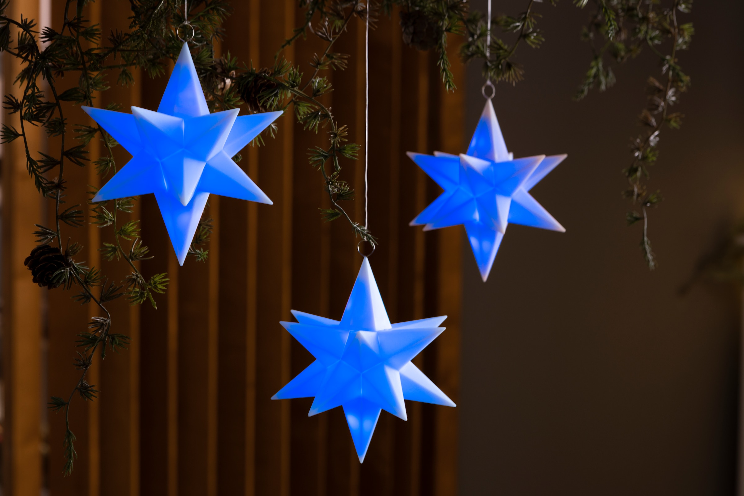 GALAXY LED LED, OTTO »3er beleuchtete bei Ø 60 Fernbedienung Weihnachtsdeko«, schwebende Sterne, Set inkl. Stern Batteriebetrieb, 13 kaufen cm, RGB flammig-flammig
