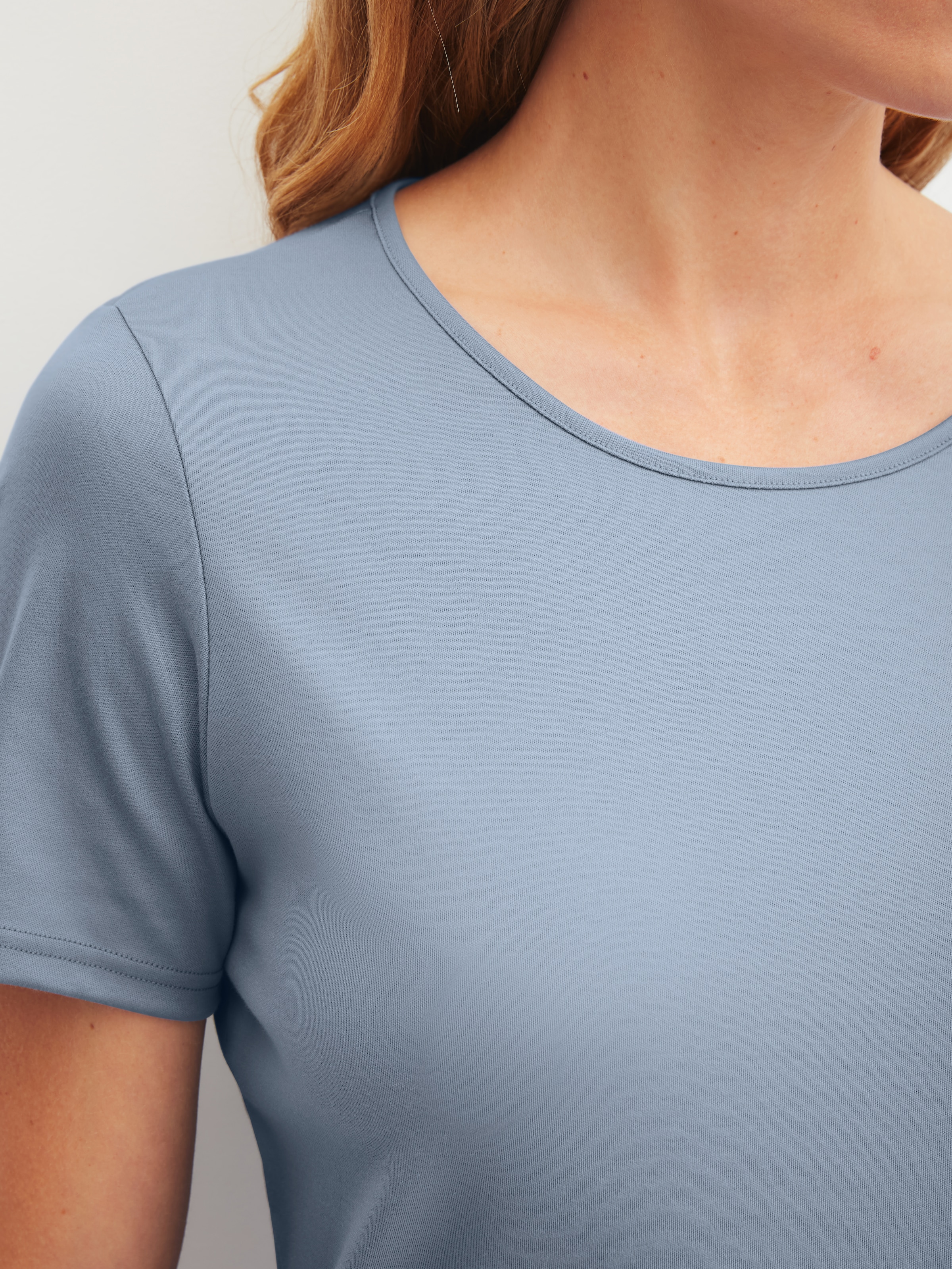 CALIDA Shorty »Striped Dreams« 2 weich, Pure Cotton, Kurzarm, Rundhals, Interlock-Qualität