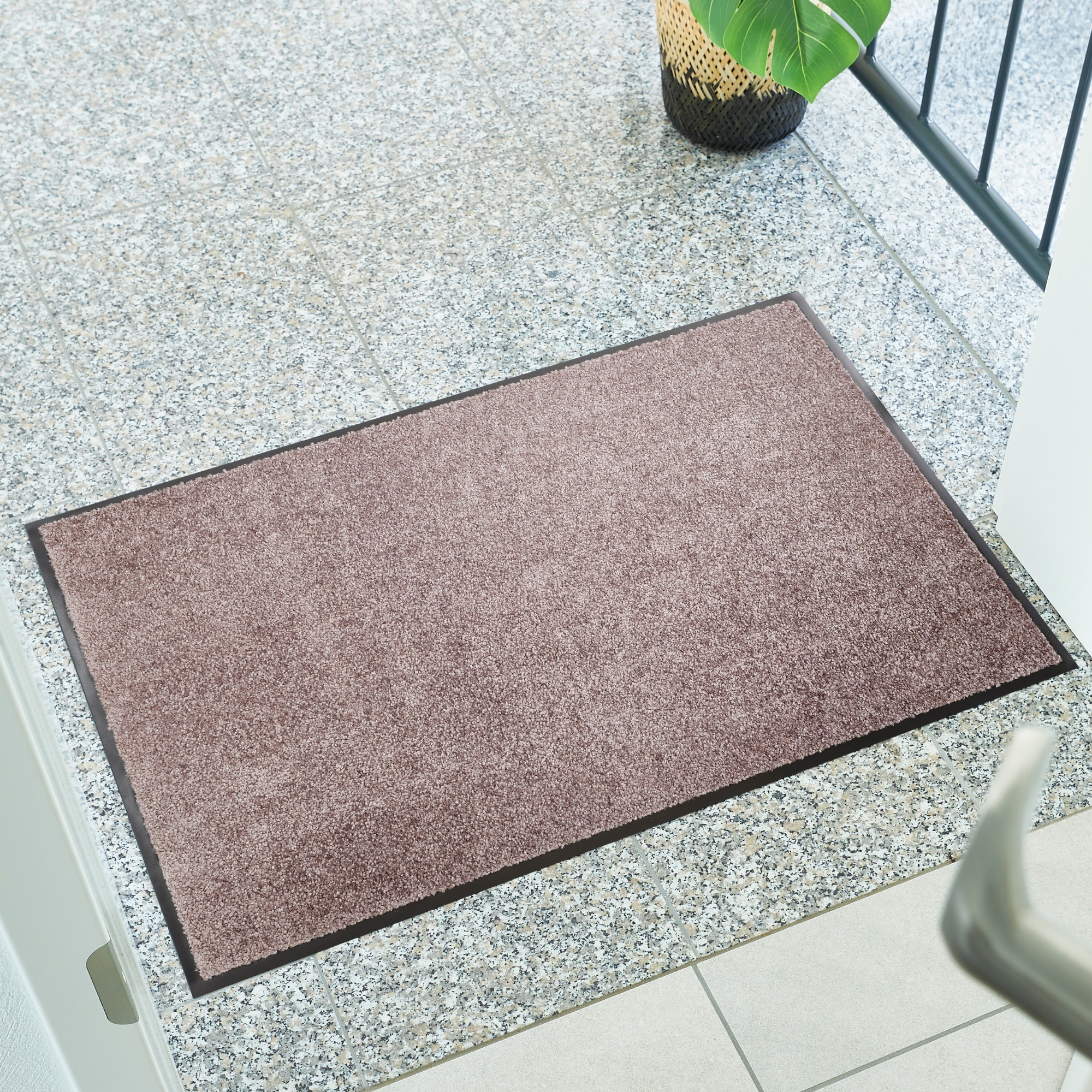 Andiamo Fußmatte »Super Wash & Clean, Made in Belgium« rechteckig 7 mm Höhe Schmutzfangmatte, Uni Farben, rutschhemmend, waschbar