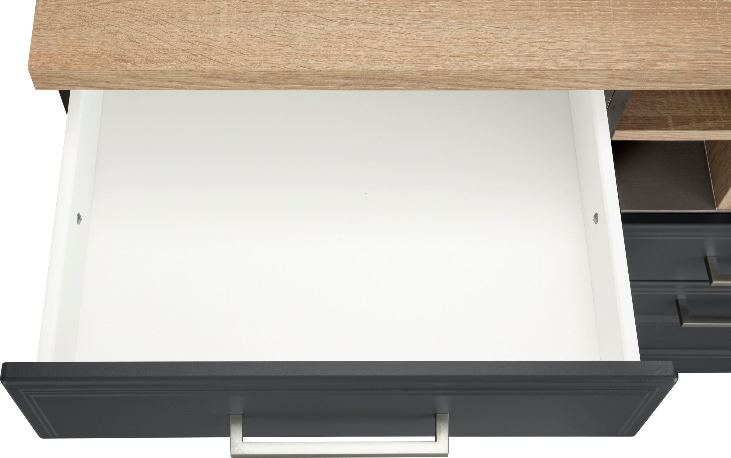 KOCHSTATION Küchenzeile »KS-Stockholm« Breite 310 cm, mit hochwertigen MDF Fronten im Landhaus-Stil