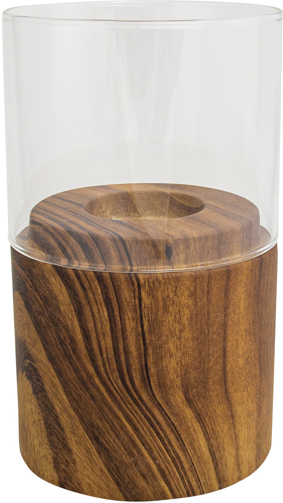 RIFFELMACHER & WEINBERGER Teelichthalter »Holzdesign, cm Höhe Natur-Look, bei aus online OTTO 19 Porzellan Windlicht, & Weihnachtsdeko«, Glas