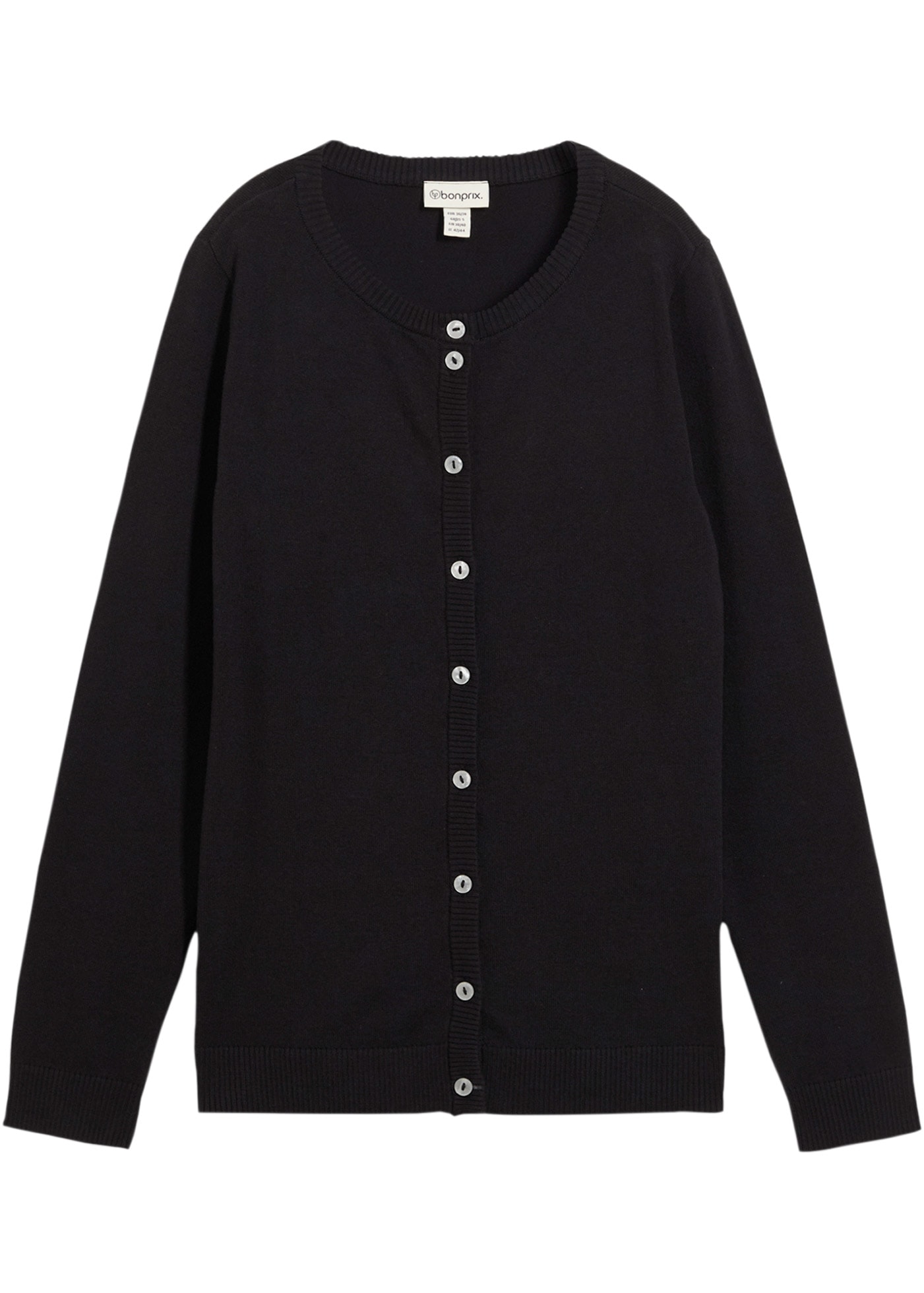 bonprix Strickjacke lockere Passform, hoher Baumwollanteil, mit Knopfleiste