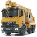 Jamara RC-LKW »Schwerlastkran Mercedes Liebherr 2,4GHz gelb«, mit Programmierfunktion