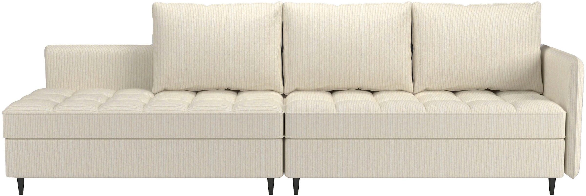 Dorel Home Ecksofa »LINDHUS, L-Form, verschiedene Stellvarianten, Loungesofa, Schlaf-Liege«, Wohnlandschaft, mit Recamiere, großer Bettkasten, Cord, Chenille