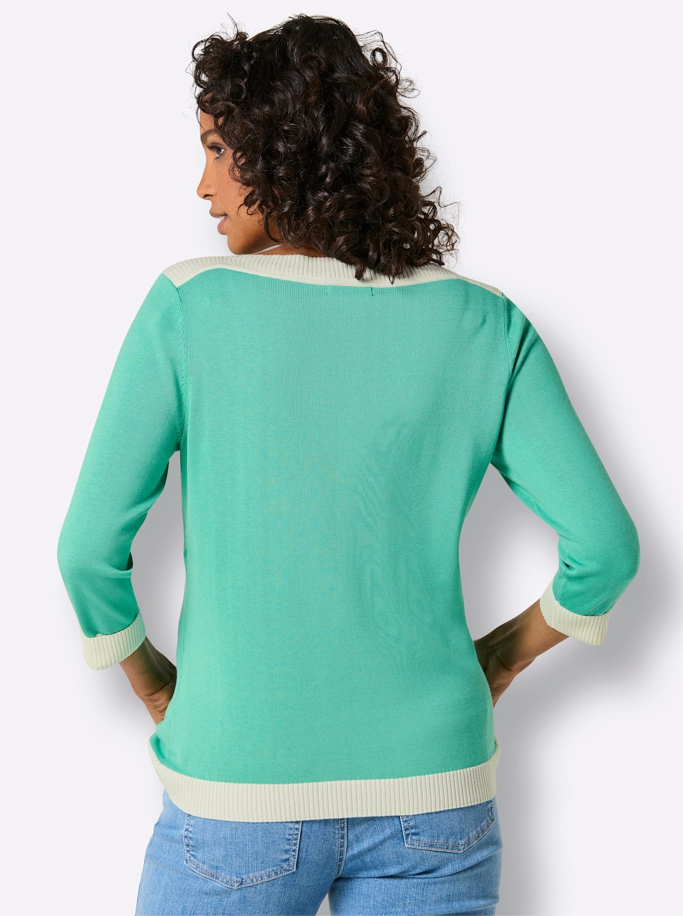 CREATION L PREMIUM 3/4 Arm-Pullover »Seiden-Baumwoll-Pullover«