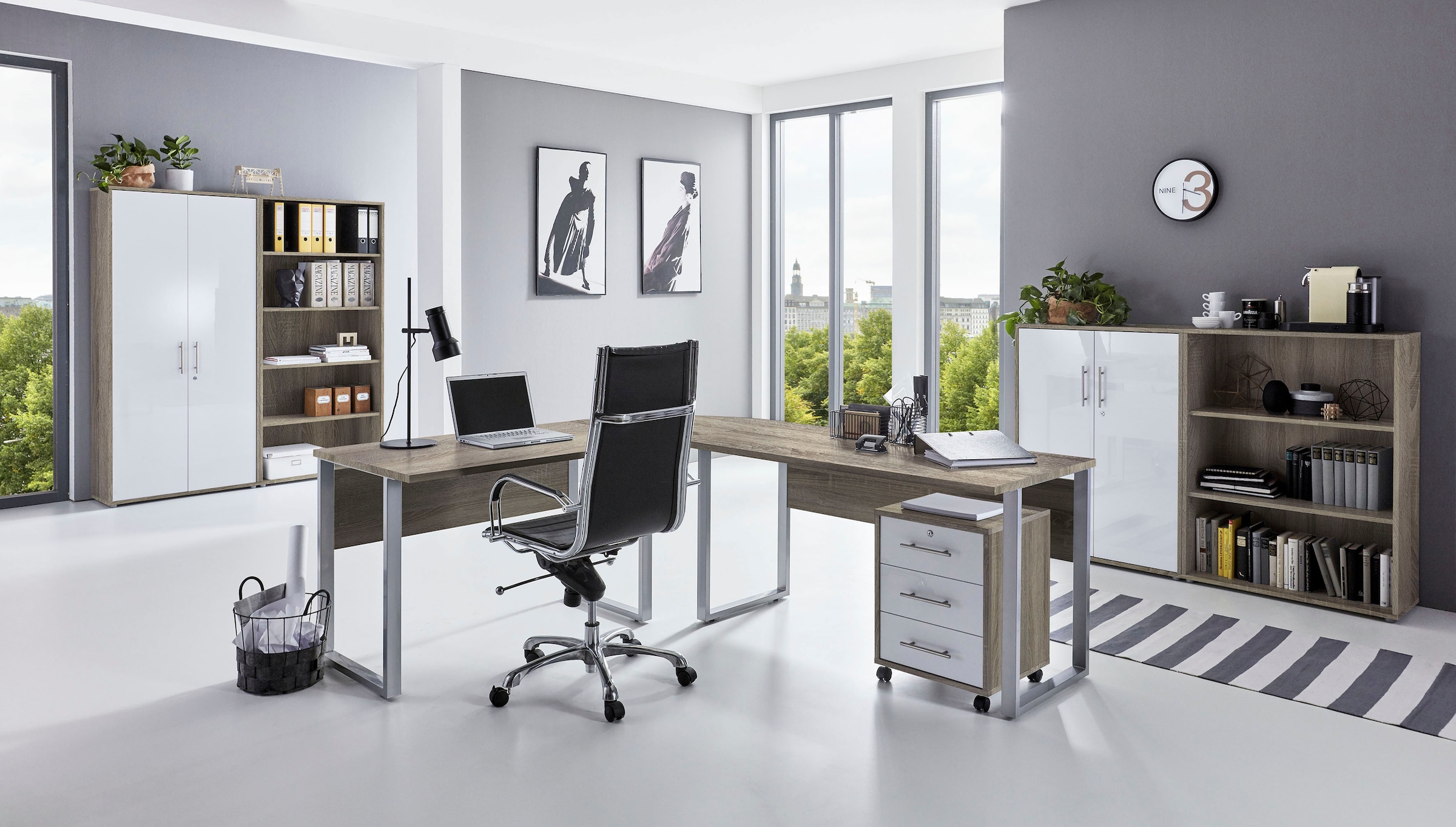 BMG Möbel Büromöbel-Set »Tabor Office«, (Set, 8 tlg.)