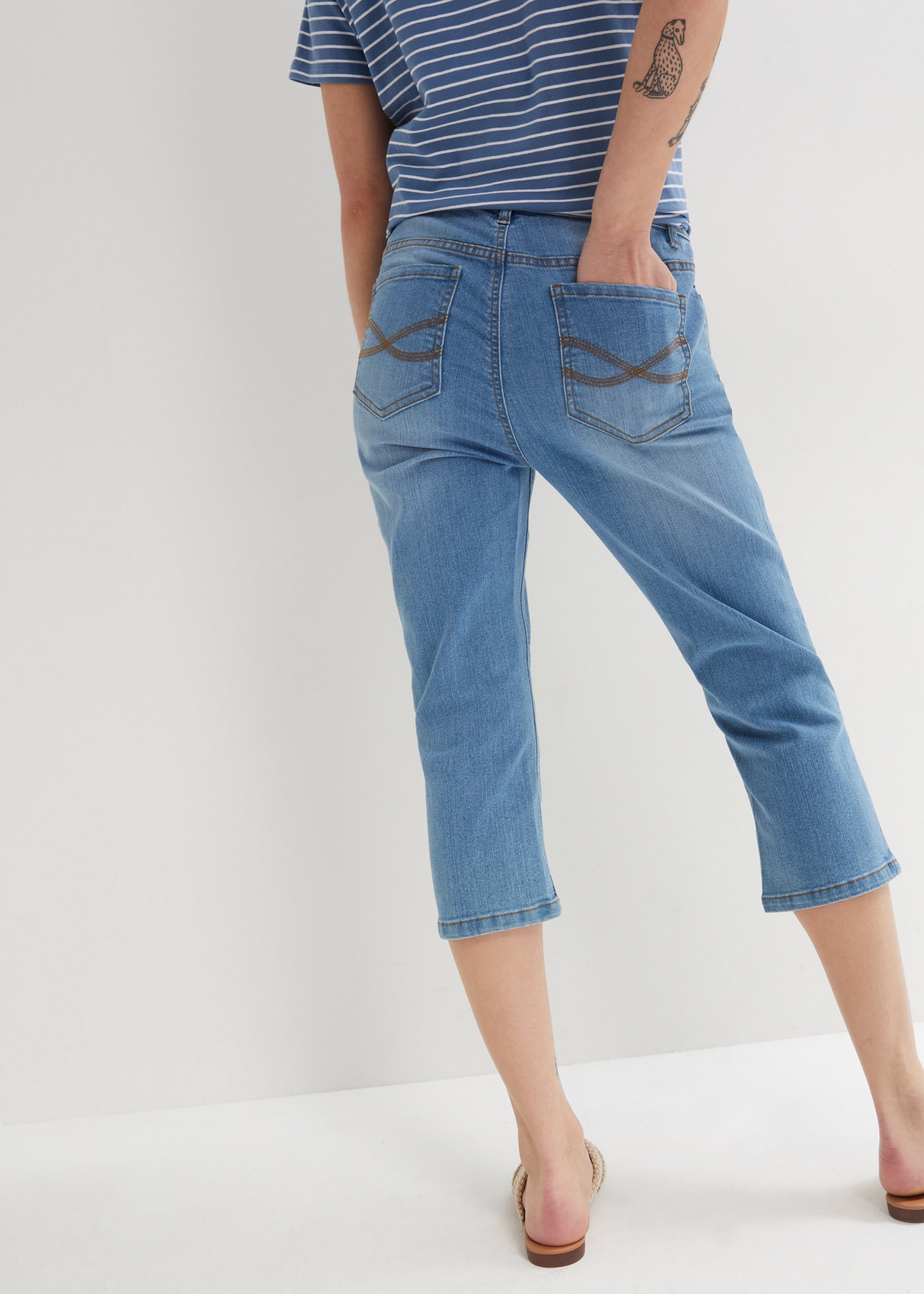 bonprix Caprijeans Slim Fit Passform, erhältlich in mehreren Größen, mit Stretch-Anteil