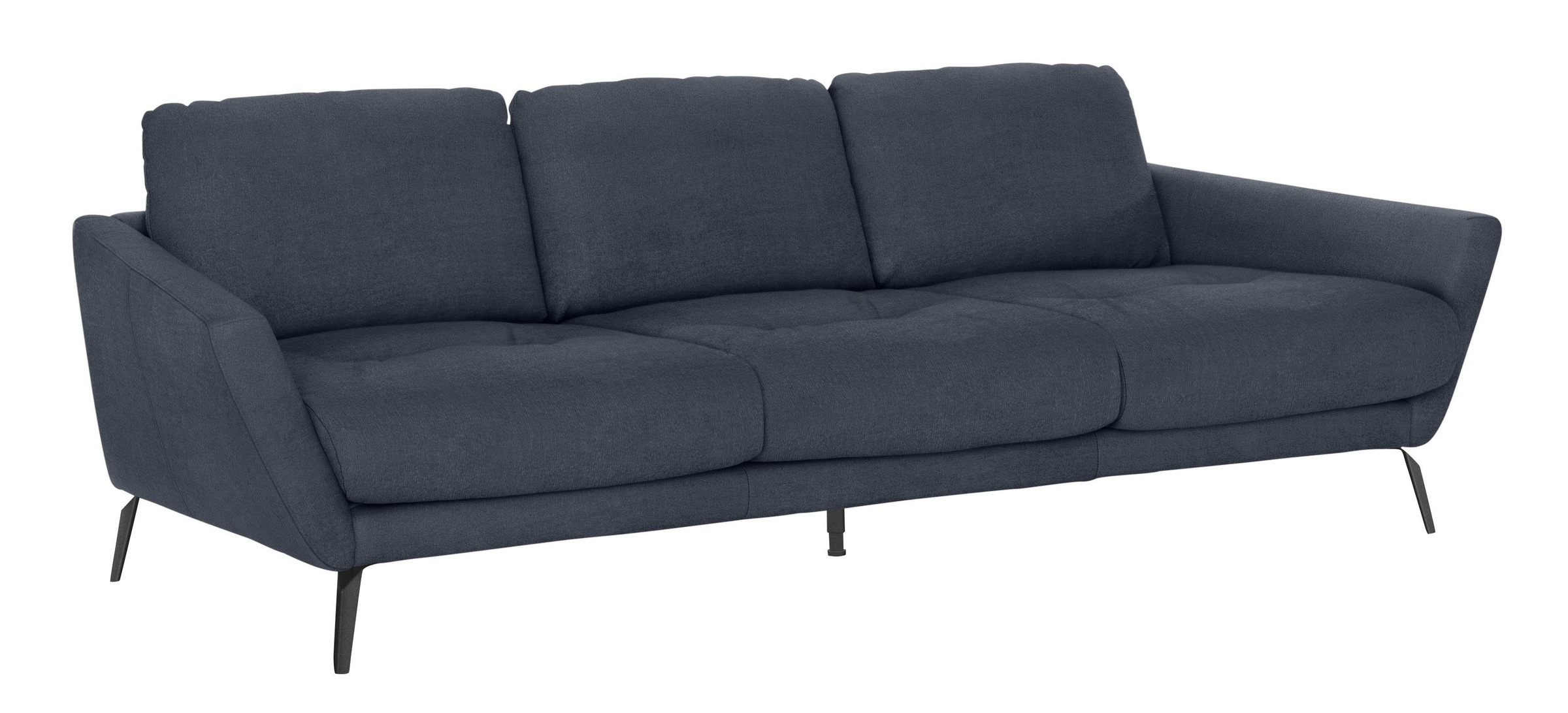 W.SCHILLIG Big-Sofa »softy«, mit dekorativer Heftung im Sitz, Füße schwarz pulverbeschichtet