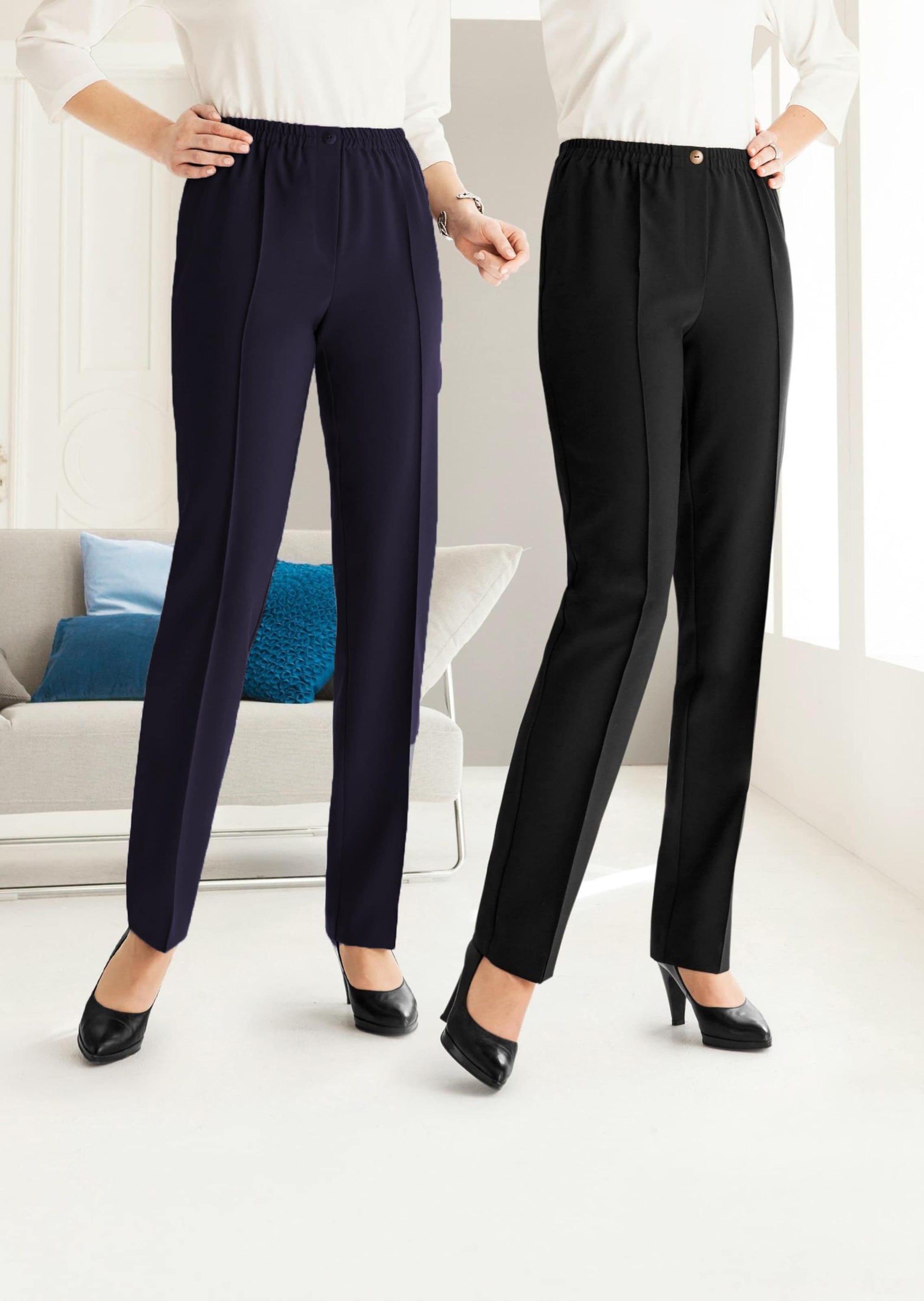 GOLDNER Schlupfhose »Kurzgröße Knitterarme Schlupfhosen im 2er Pack«