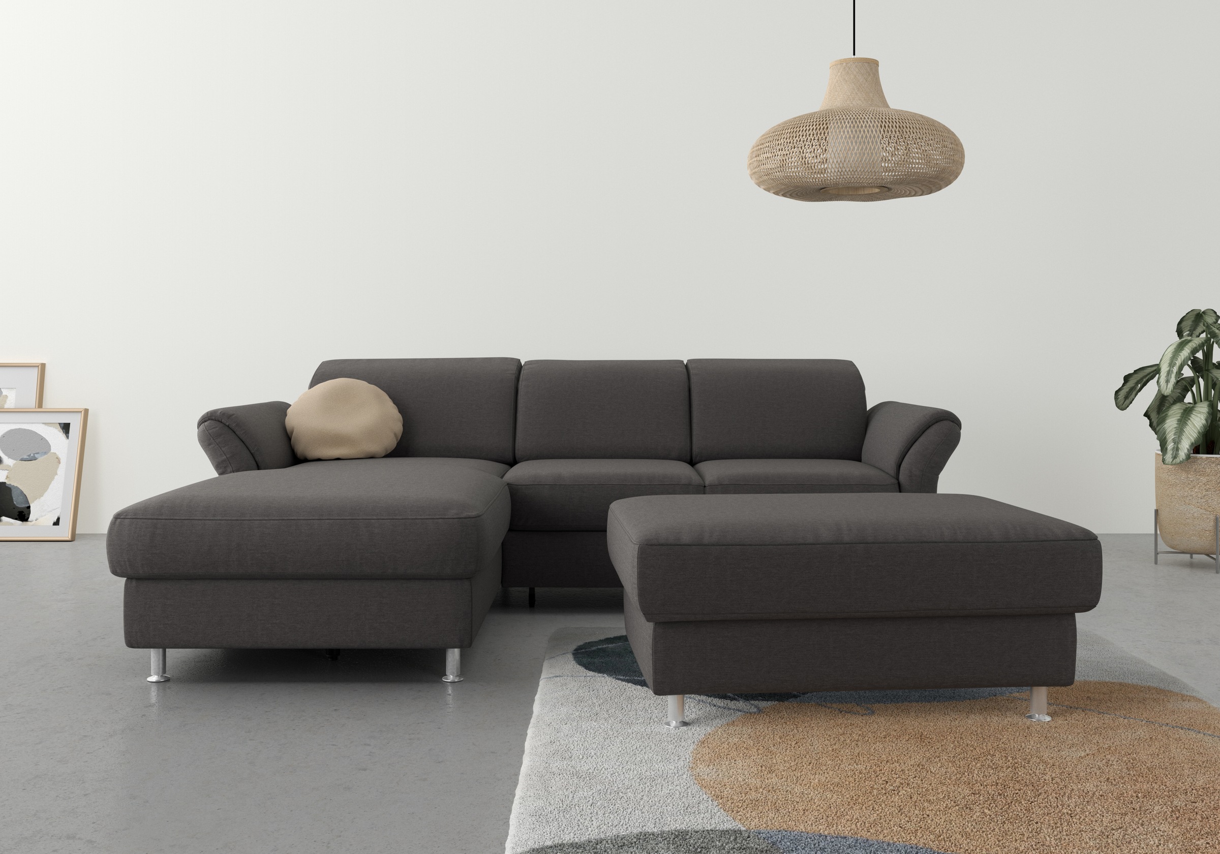 sit&more Ecksofa »Apulia L-Form« wahlweise Bettfunktion, Bettkasten und Kopf- und Armteilverstellung