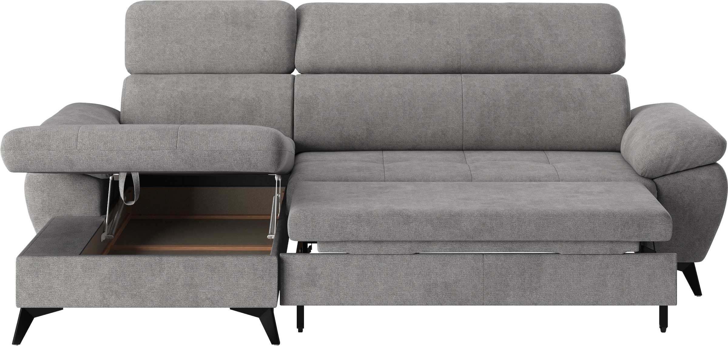 COTTA Ecksofa »Hudson L-Form«, mit Kopfteilverstellung, wahlweise mit Bettfunktion & Bettkasten