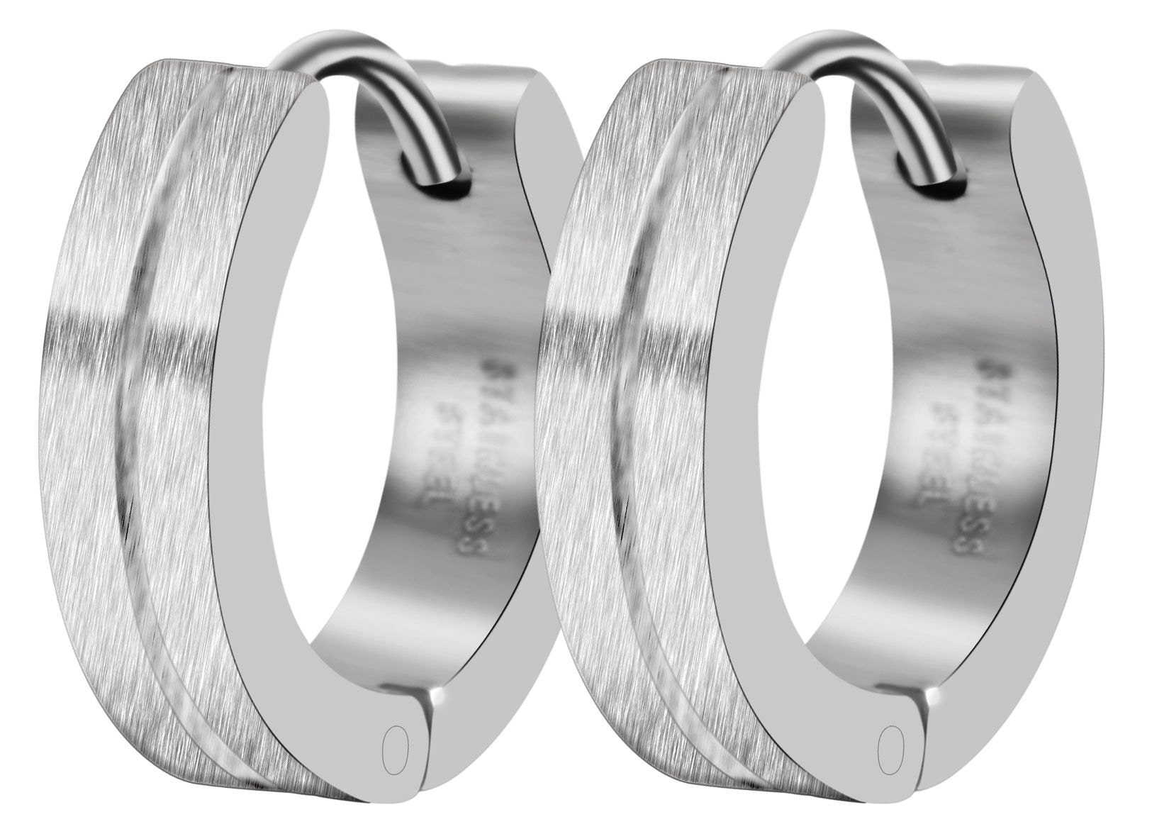 Adelia´s Paar Creolen »Damen Ohrringe ¿ Klappcreole aus Edelstahl«