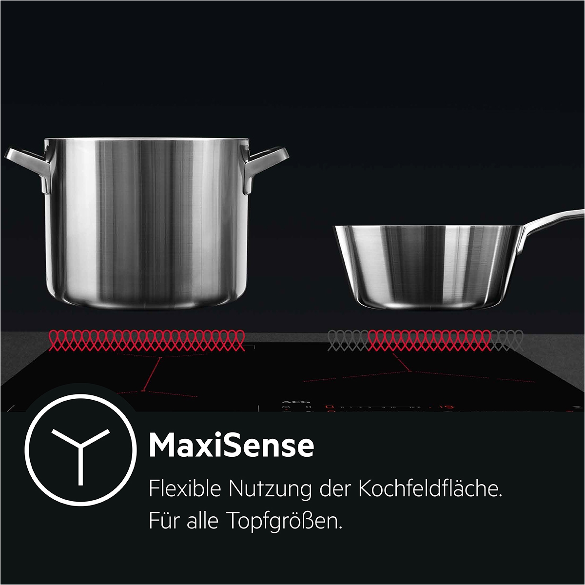 AEG Induktions-Standherd »CIB56494BW 943005695«, mit FlexiRunners™ – Teilauszug (2 Paar), Multilevel Cooking