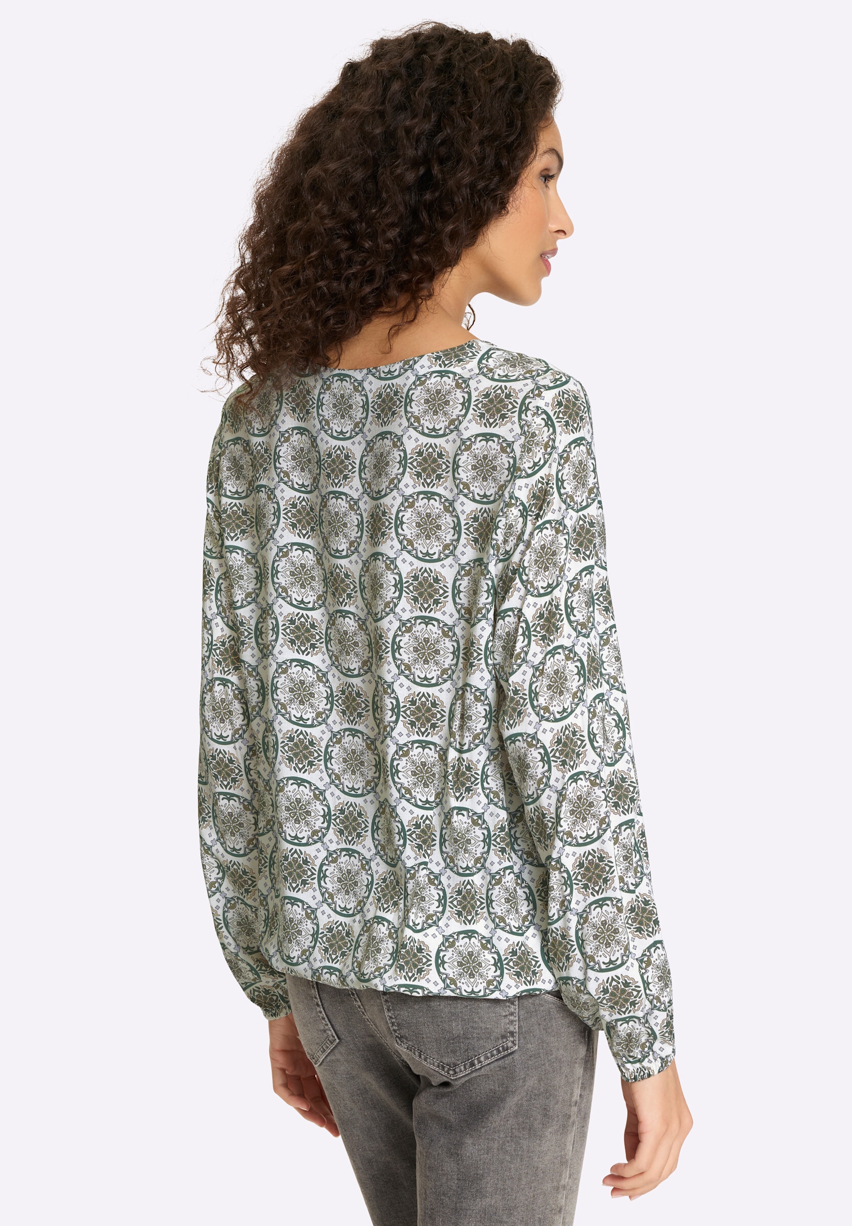 heine Schlupfbluse »Druck-Bluse Druckbluse mit Faltenpartie«