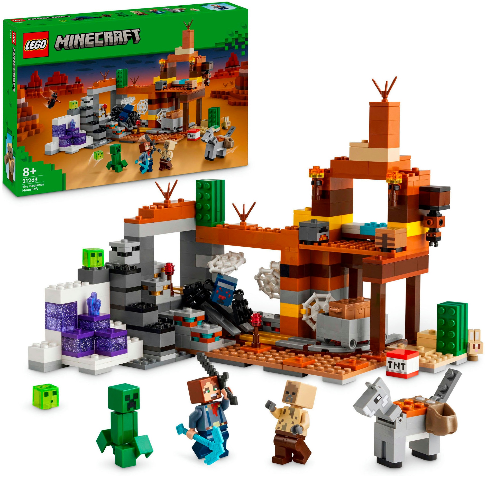 Konstruktionsspielsteine »Die Mine in den Badlands (21263), LEGO Minecraft«, (538...