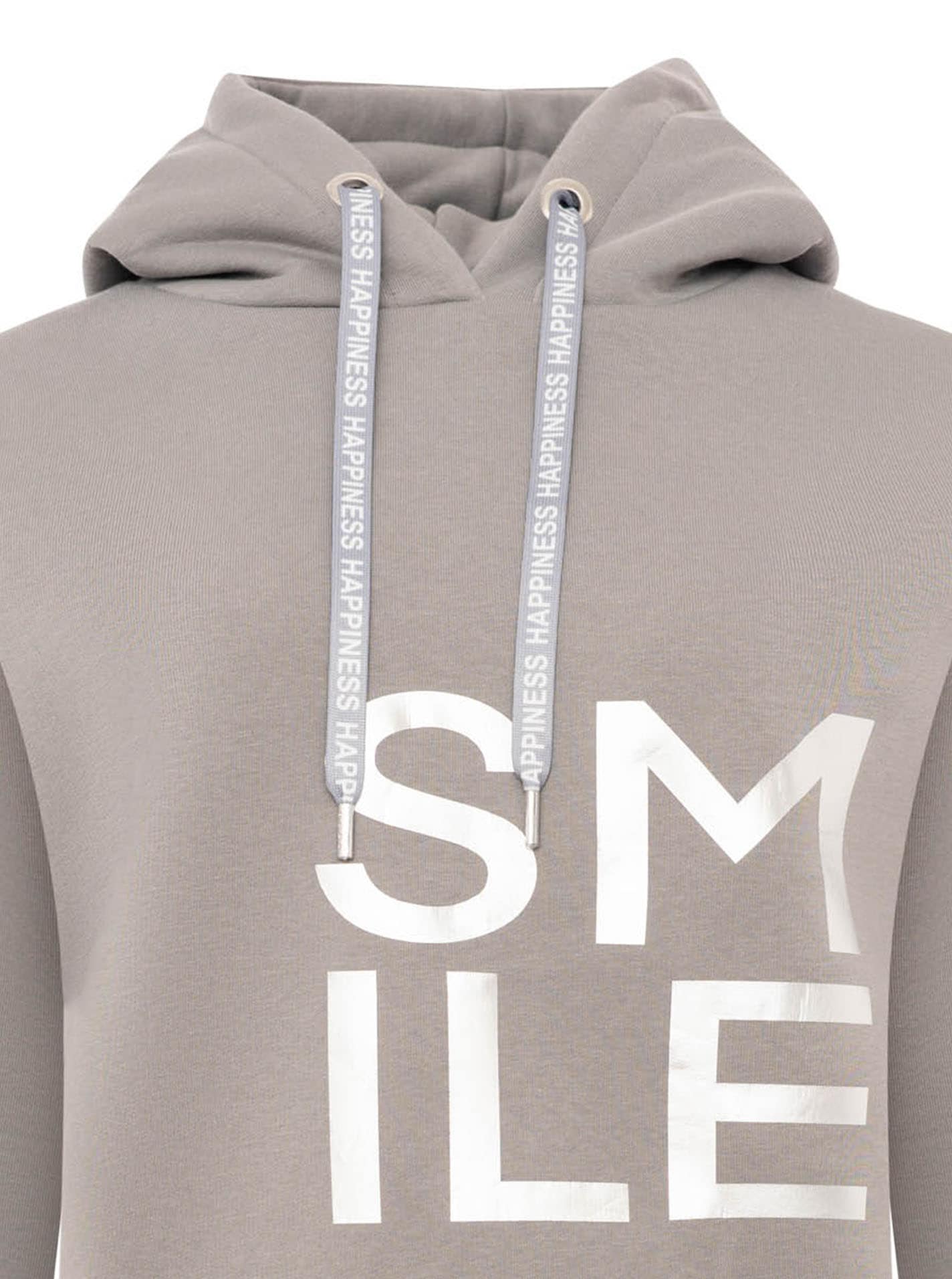 Zwillingsherz Hoodie »"Alissa Shiny"«, glänzender Print, Daumenloch, Kordel, gesticktes Herz am Ärmel
