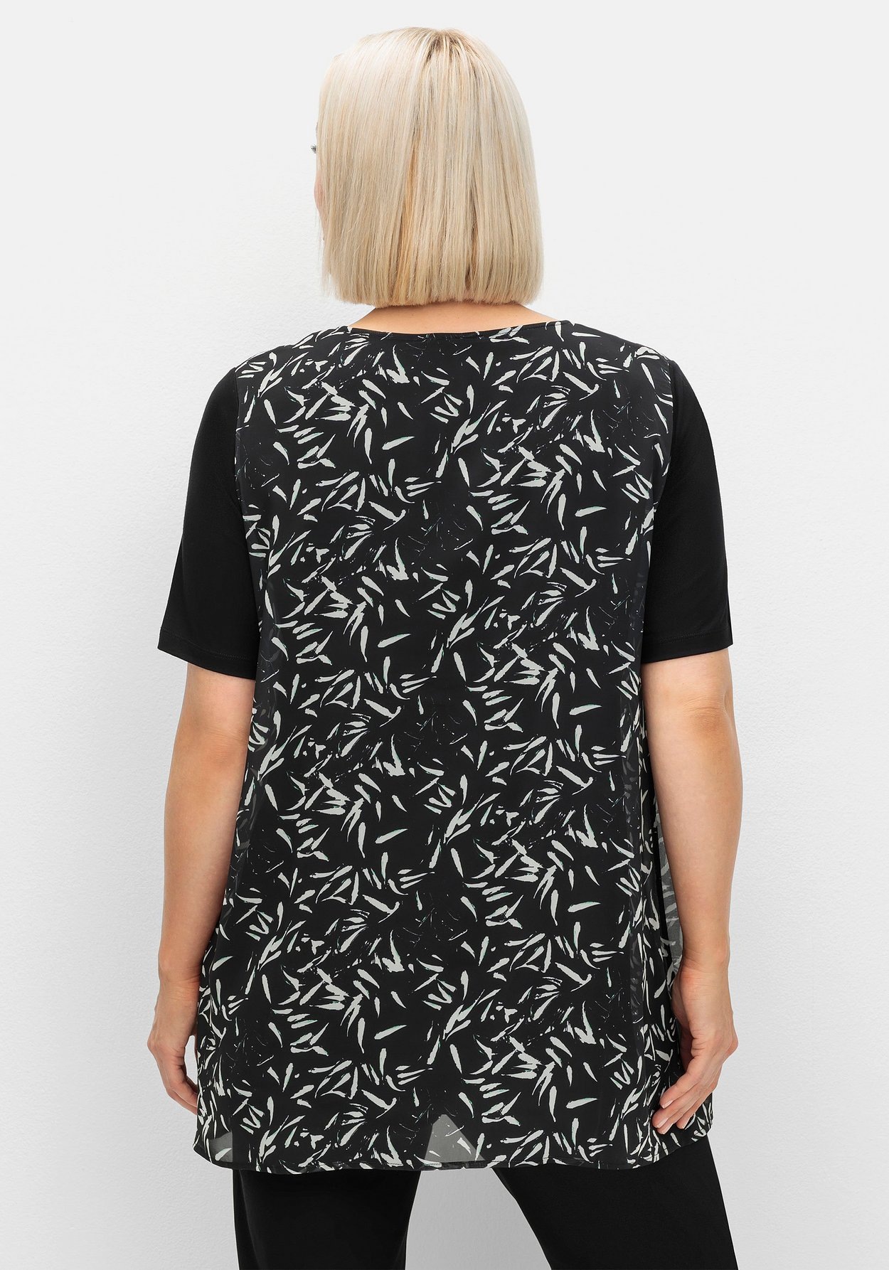 Sheego Blusenshirt »Blusenshirt aus Jersey und Chiffon«