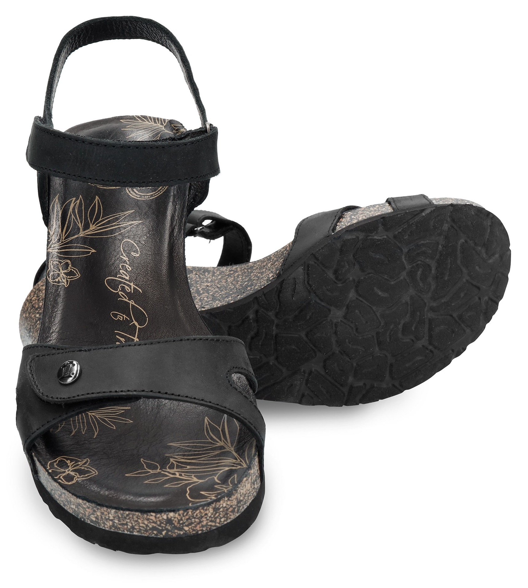 Panama Jack Keilsandalette »Julia«, Sommerschuh, Sandale, Klettschuh mit weicher Lederinnensohle