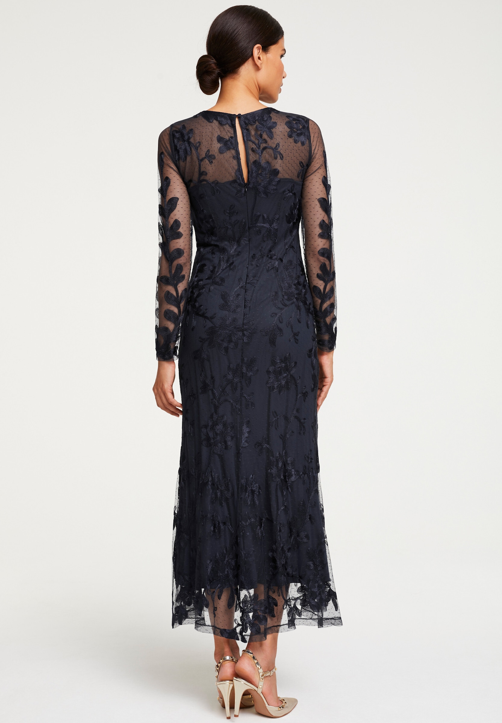 heine Jerseykleid »Abendkleid Elegantes Abendkleid mit Stickerei« Ohne Taschen