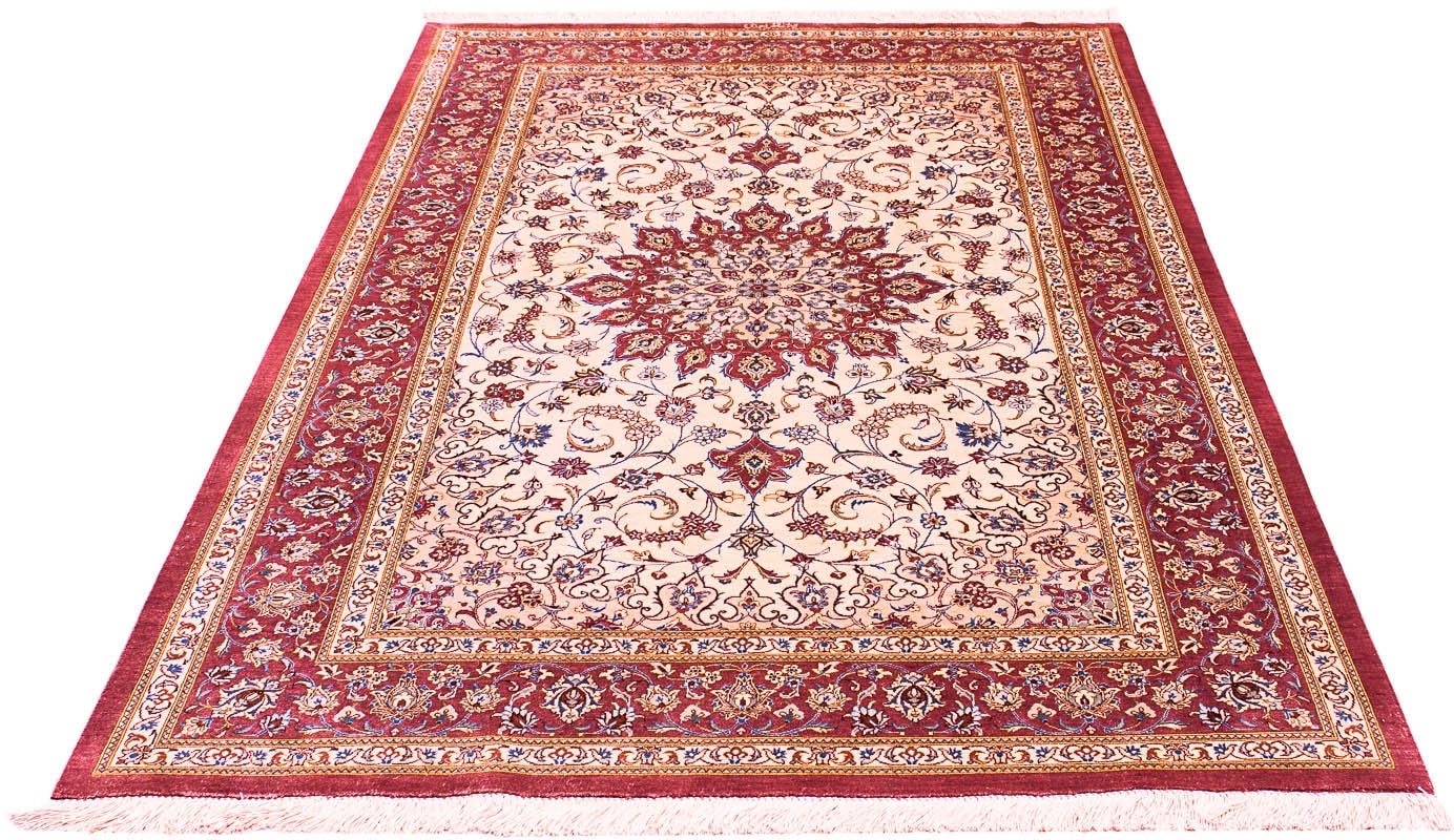 Seidenteppich »China Seide Medaillon 183 x 122 cm«, rechteckig, Unikat mit Zertifikat