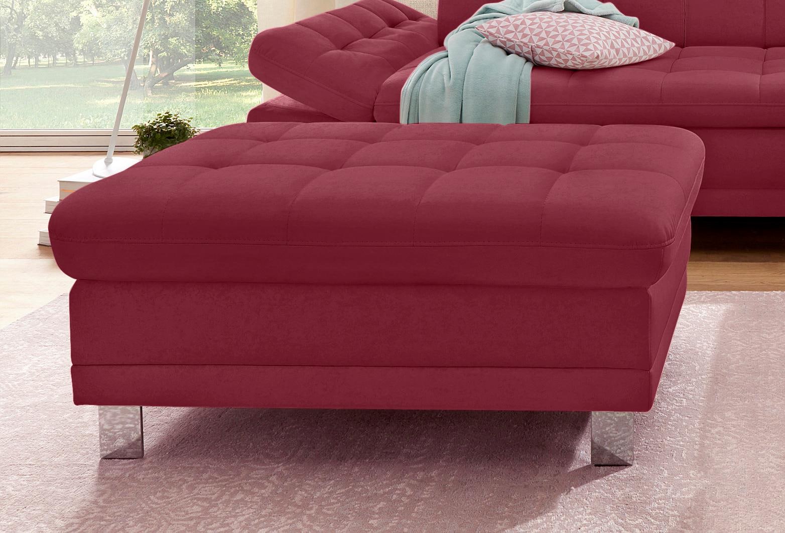 Sit&More Polsterhocker »Limit« in rot, Größe B/H/T: 102 cm x 46 cm x 68 cm